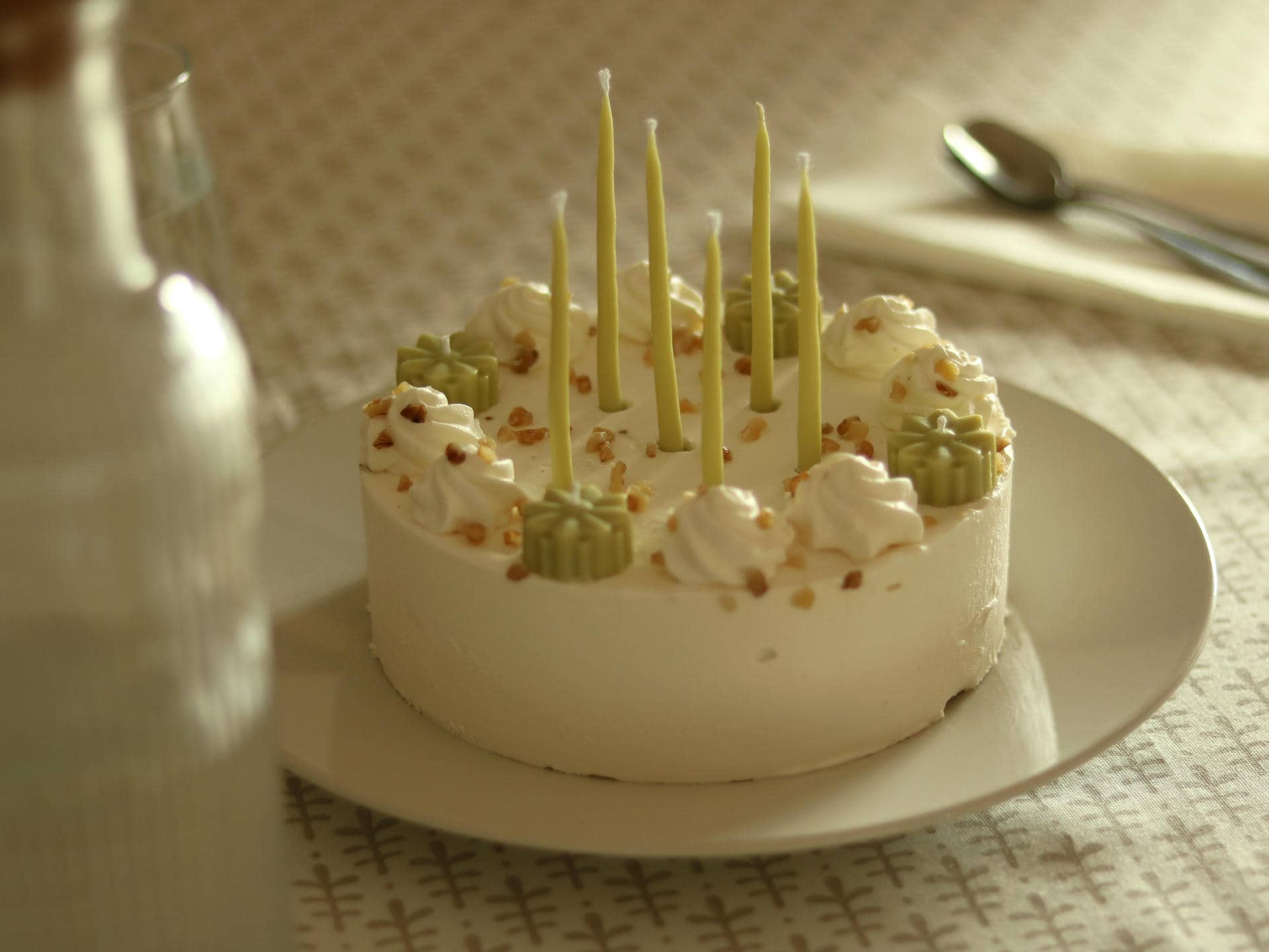 Velas de cumpleaños Flores Verdes