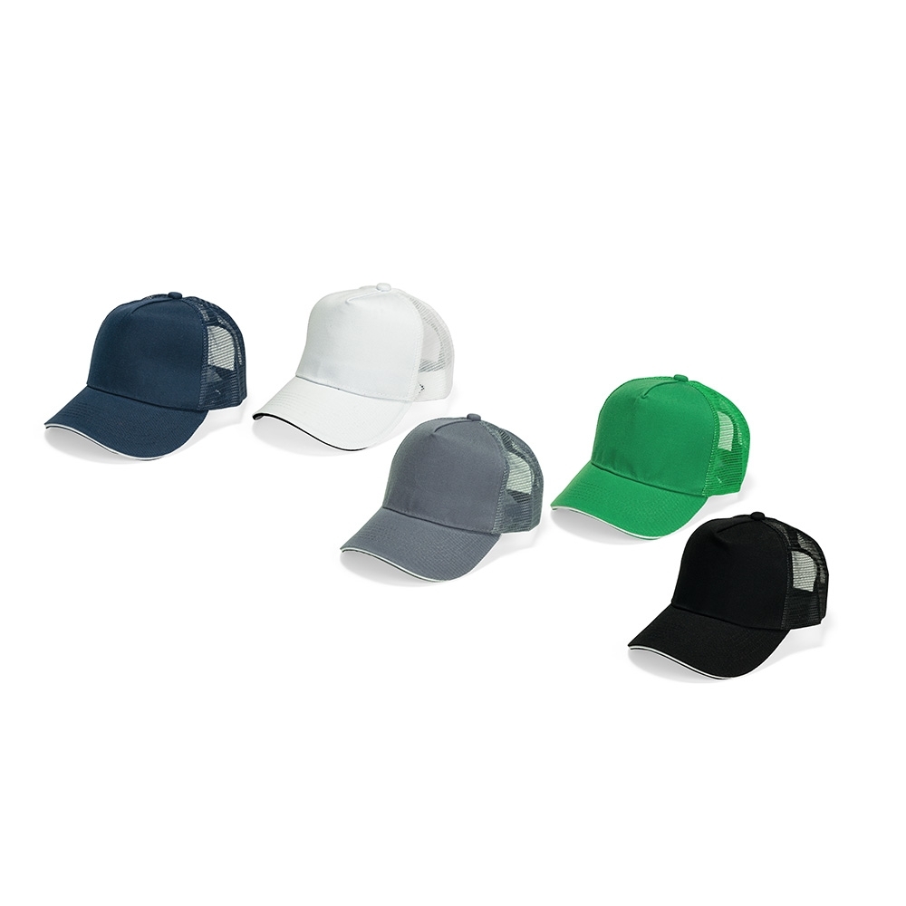 Boné Poliéster Aba Curva com Tela  09353