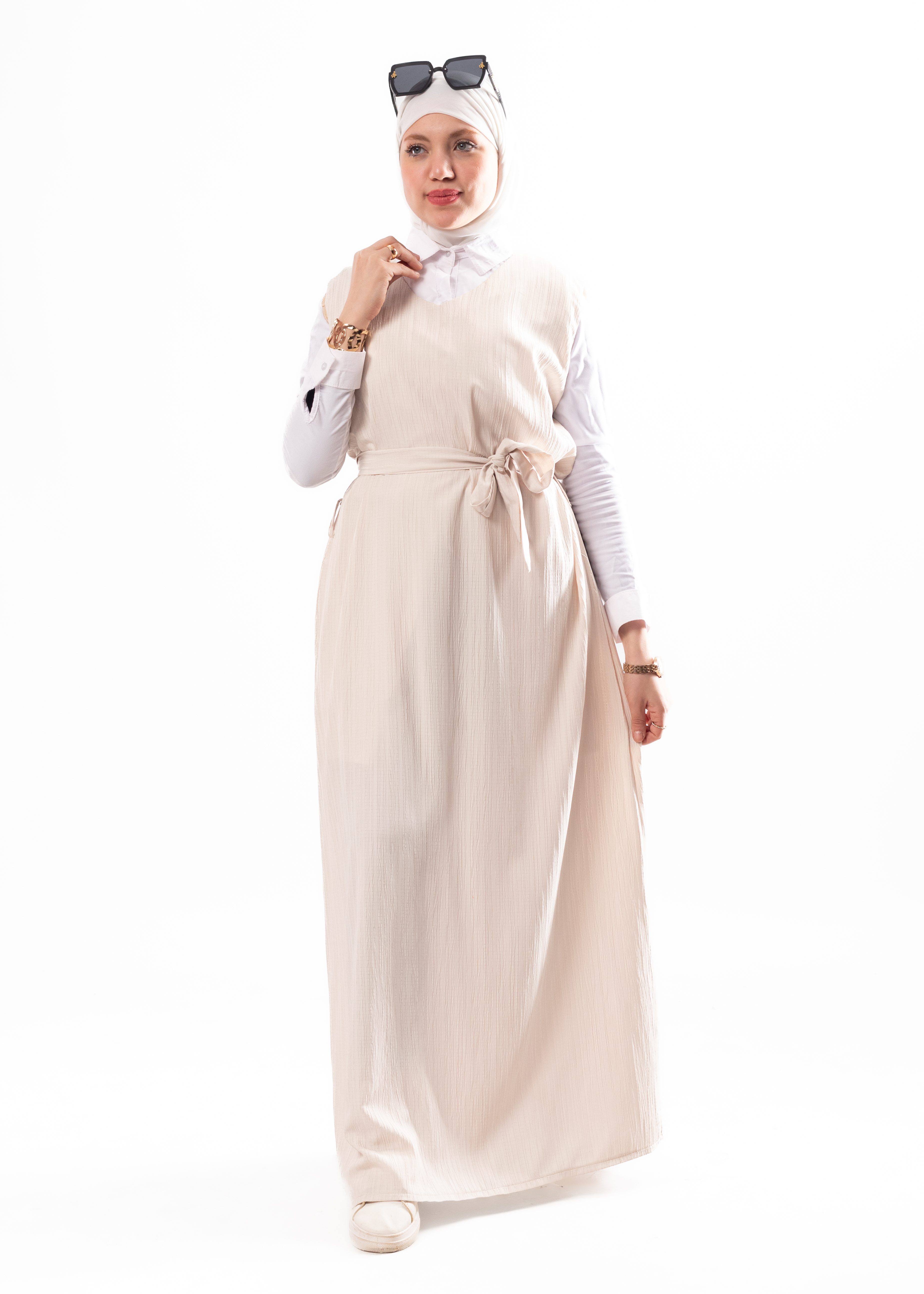 Basic Summer Cut Dress – Light Crushed Fabric