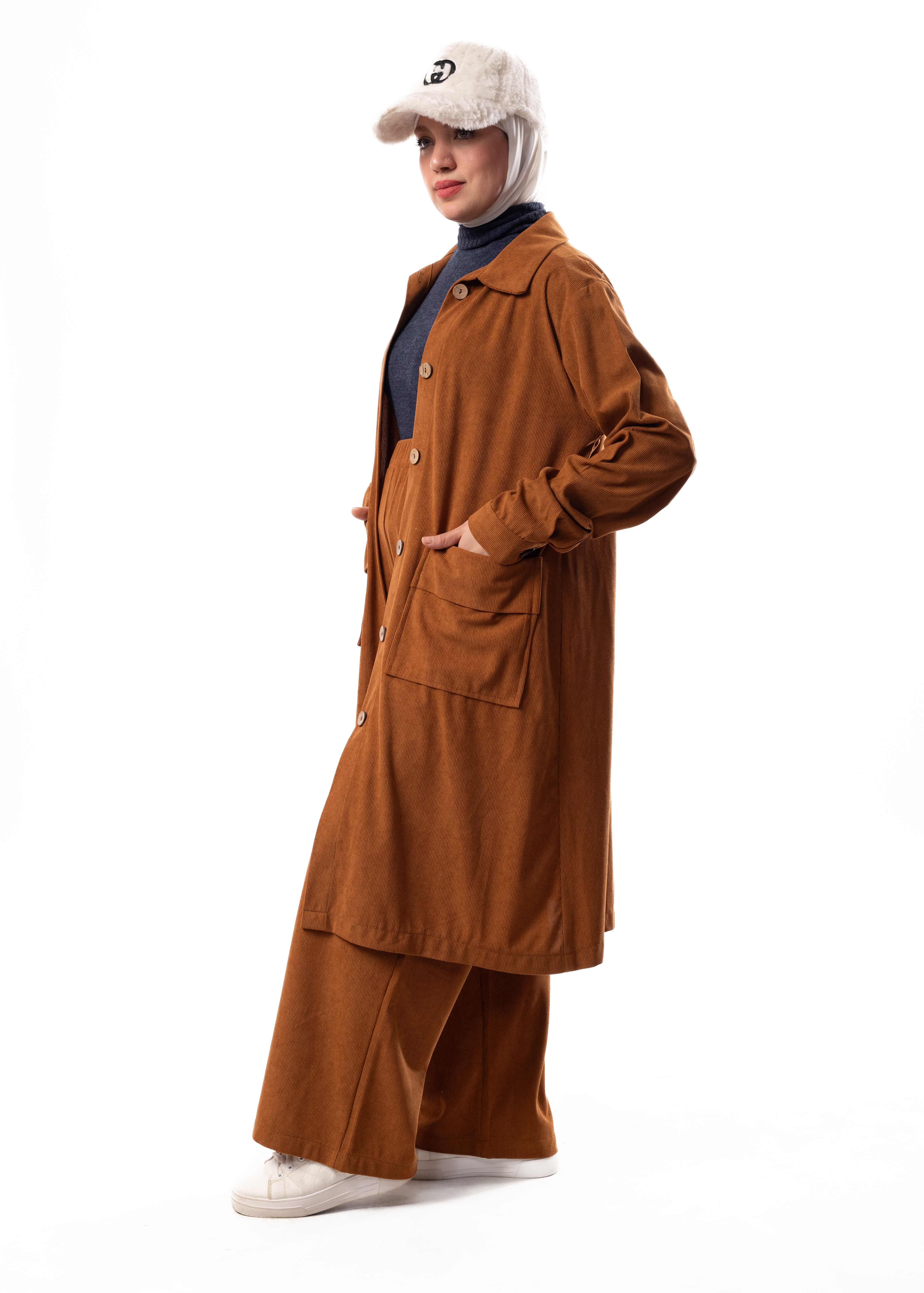 Ribbed Velvet Sporty Suit – Casual & Comfortable Fit