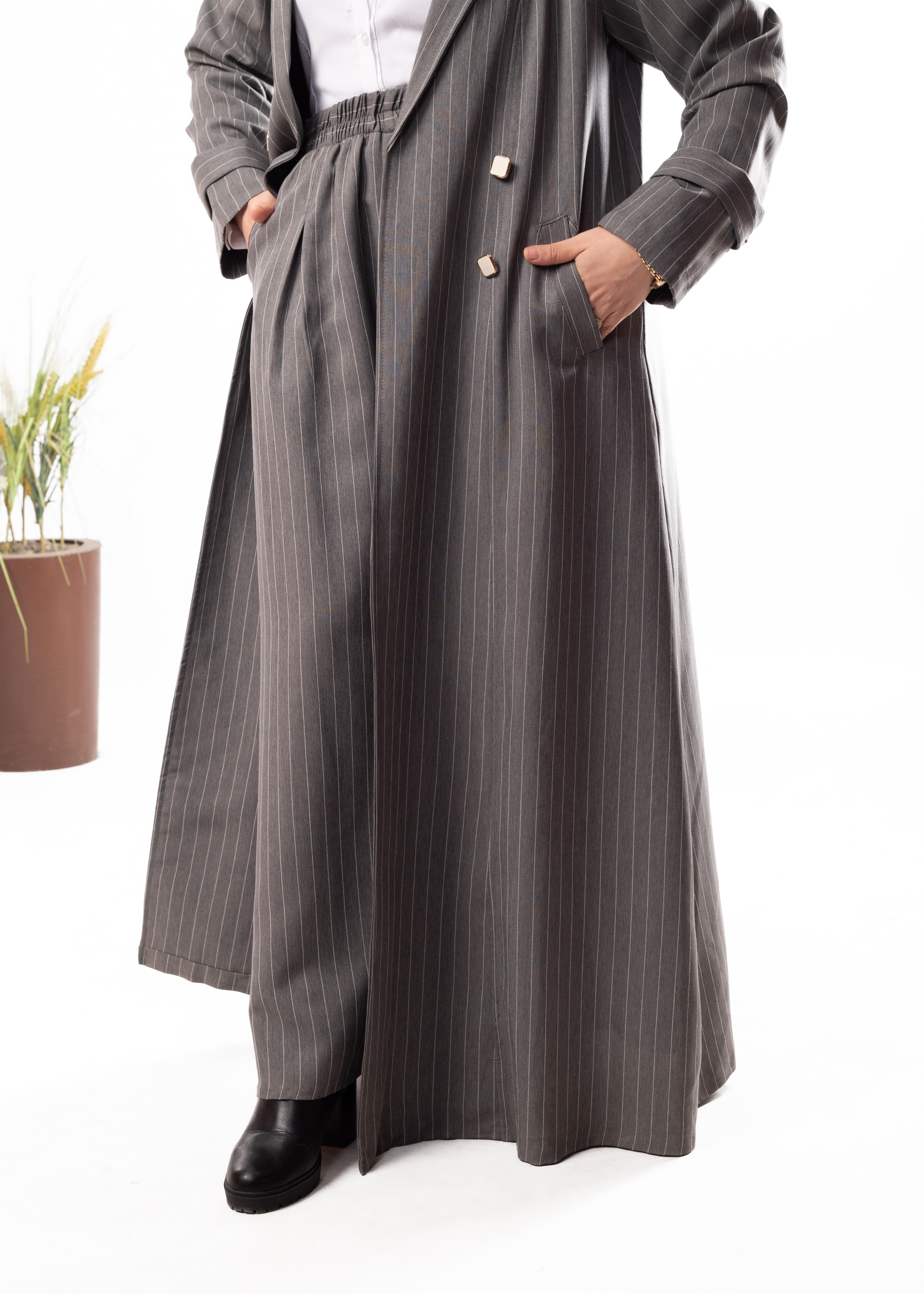 Oxford One-Size Skirt Pants – Wide Fit & Elegant Design