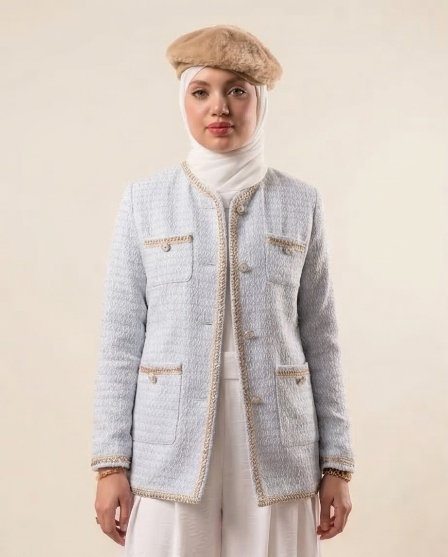 Chanel Fabric Jacket – Elegant & Timeless Winter Design