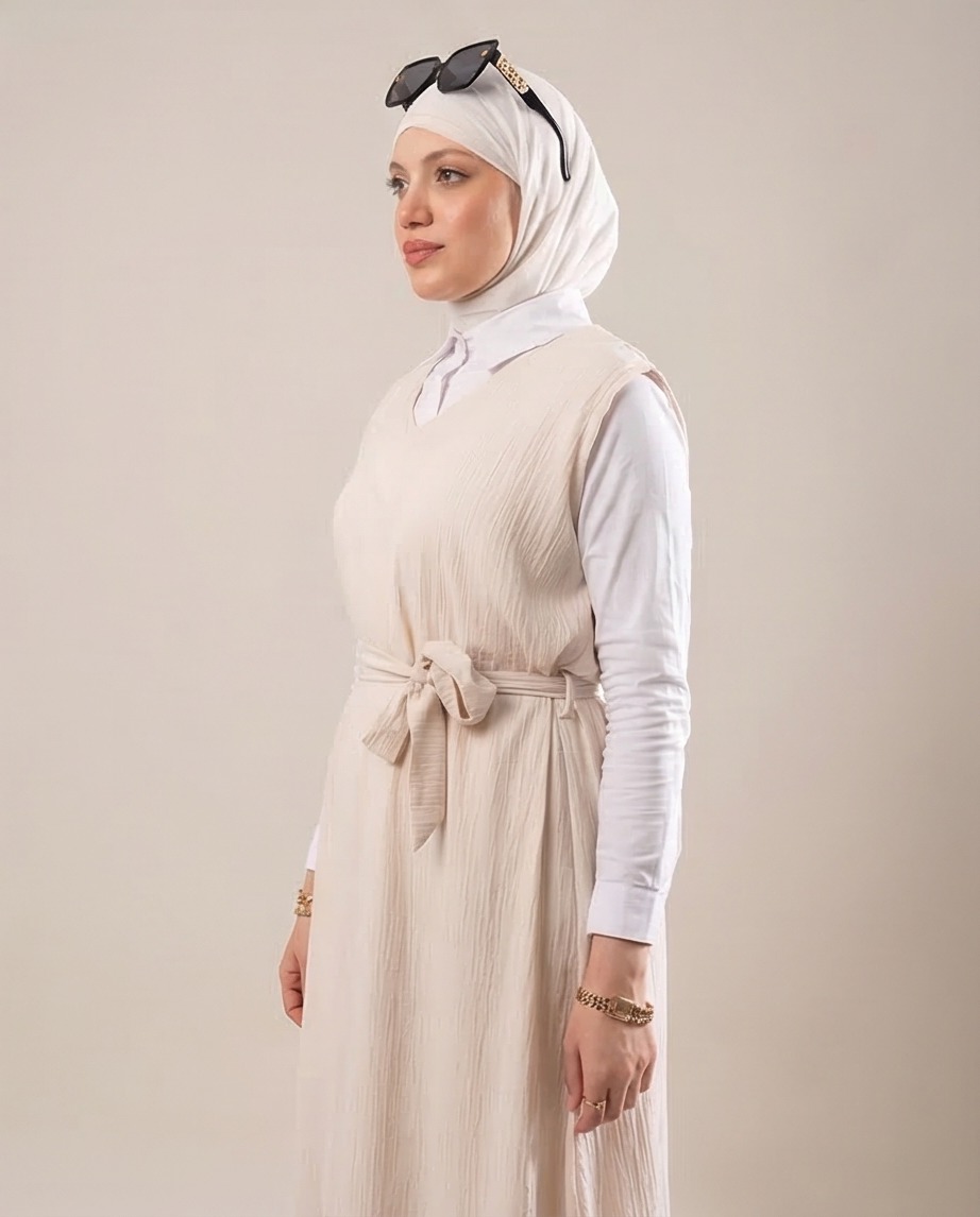 Basic Summer Cut Dress – Light Crushed Fabric