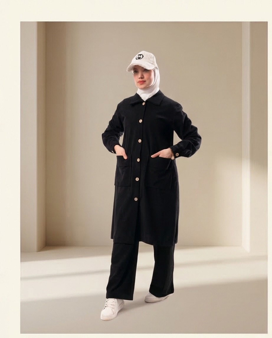 Ribbed Velvet Sporty Suit – Casual & Comfortable Fit