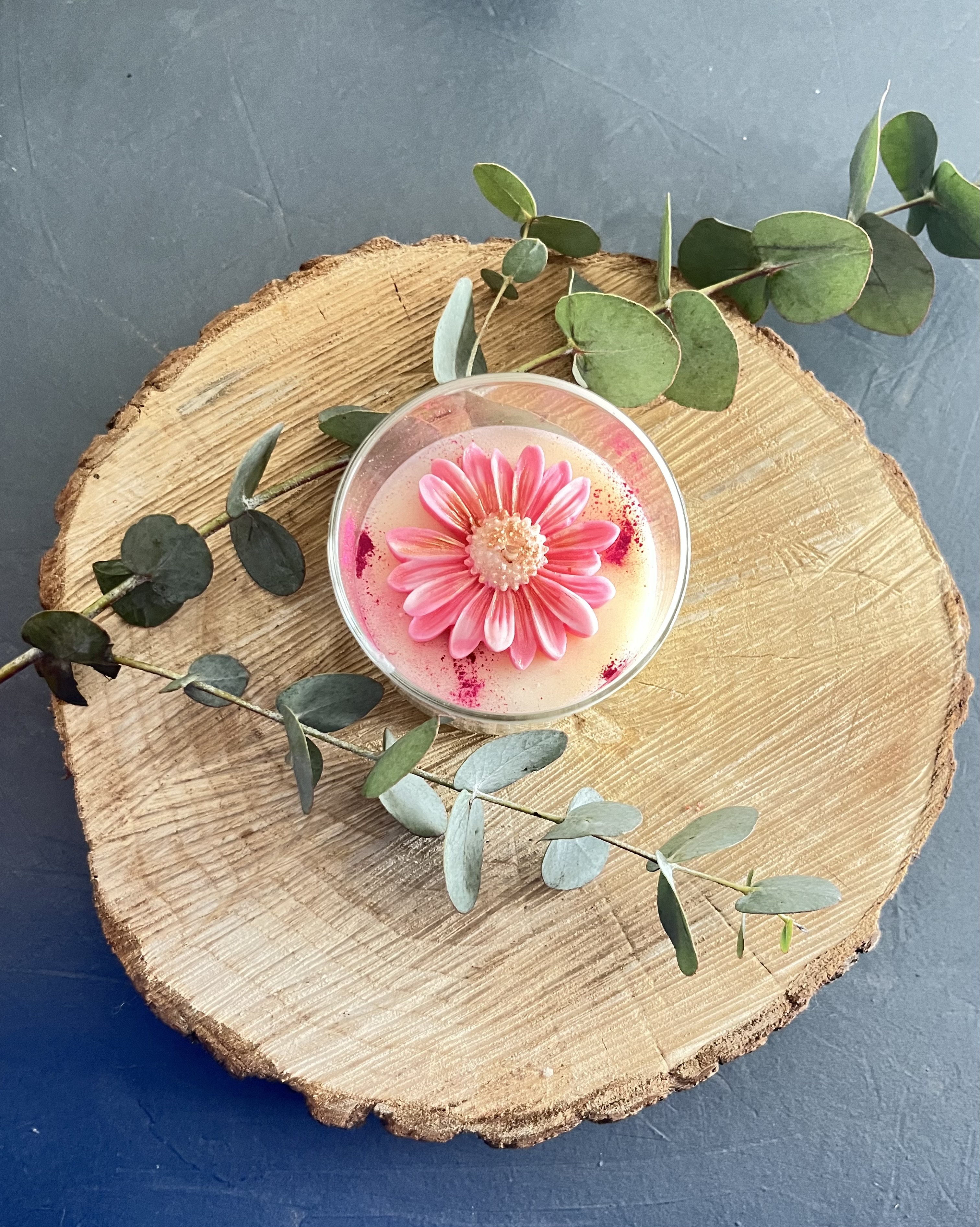 Bougie Pomme d'amour florale