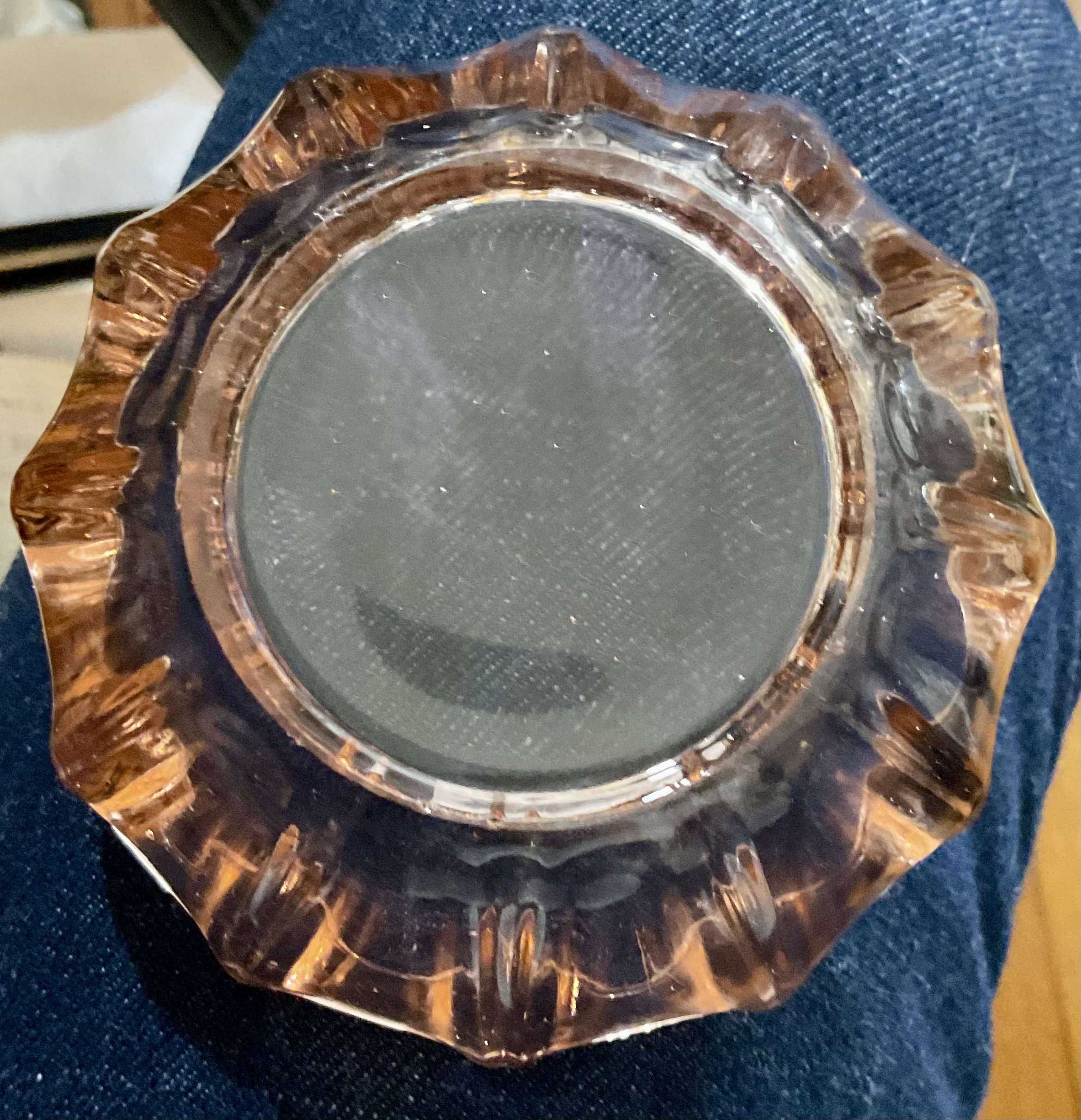 1930s Art Deco Pink Depression Lidded Trinket Box