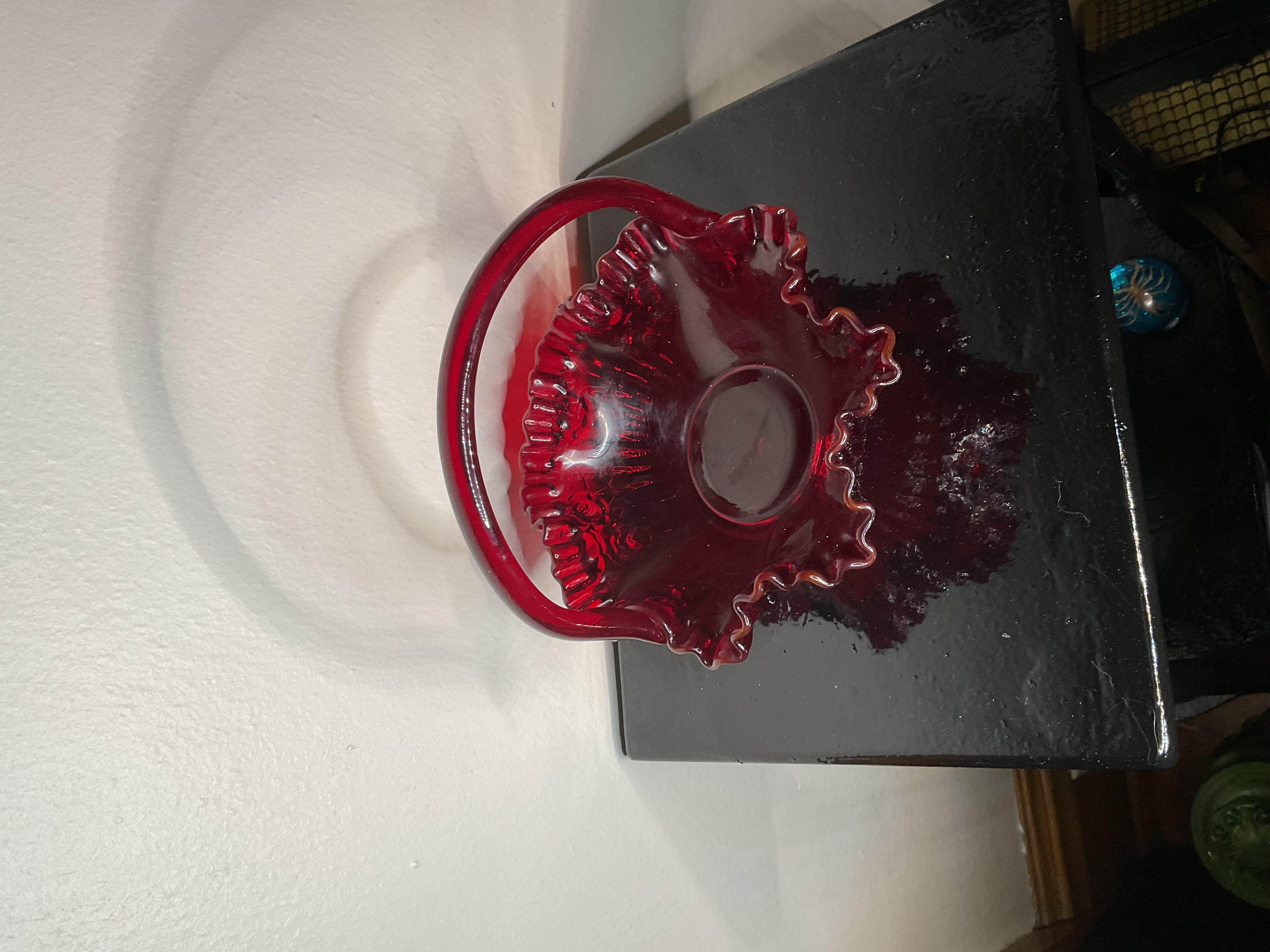 Vintage Fenton Cherry Basket