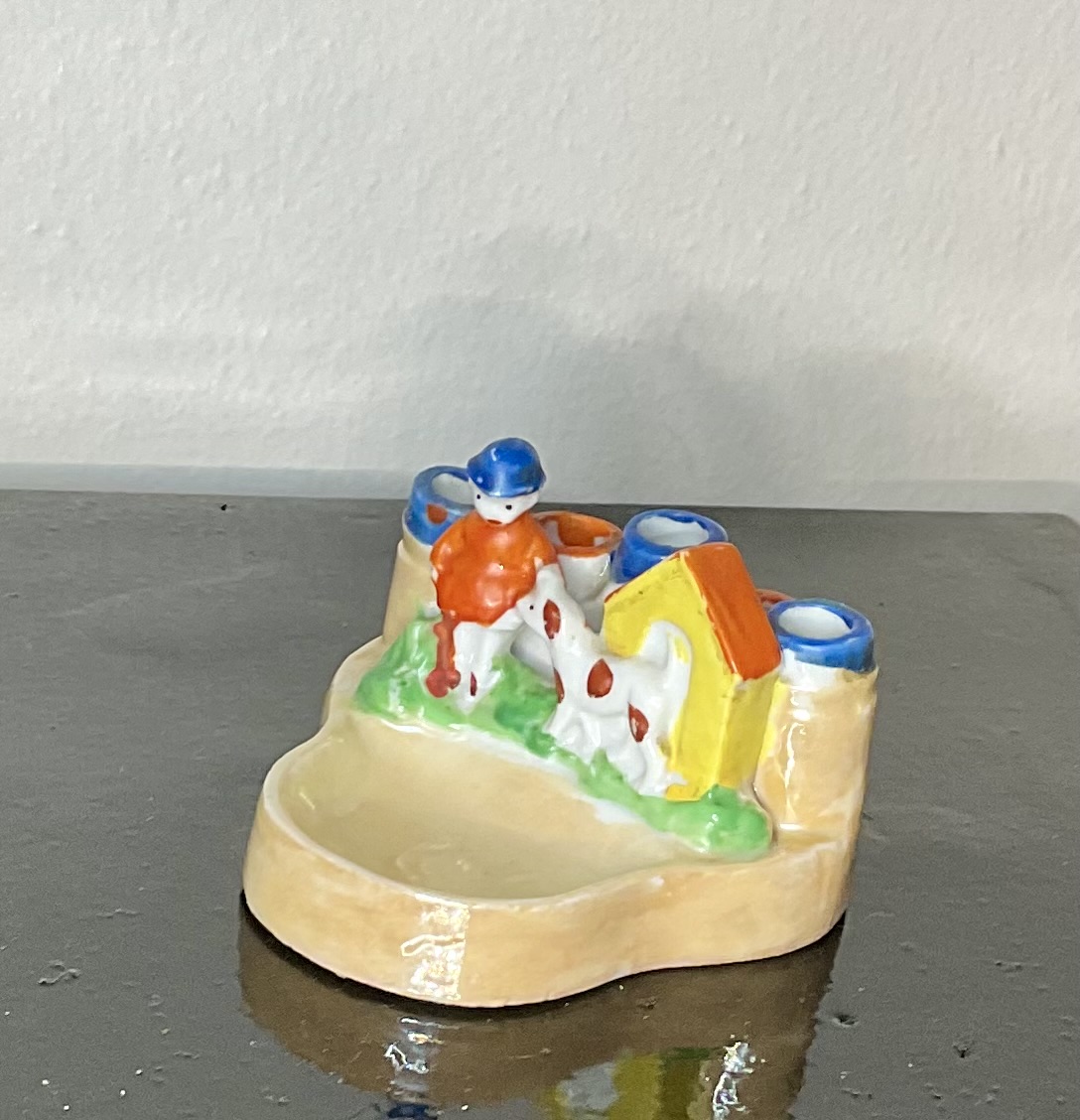 Vintage Porcelain Cigarette Holder Ashtray