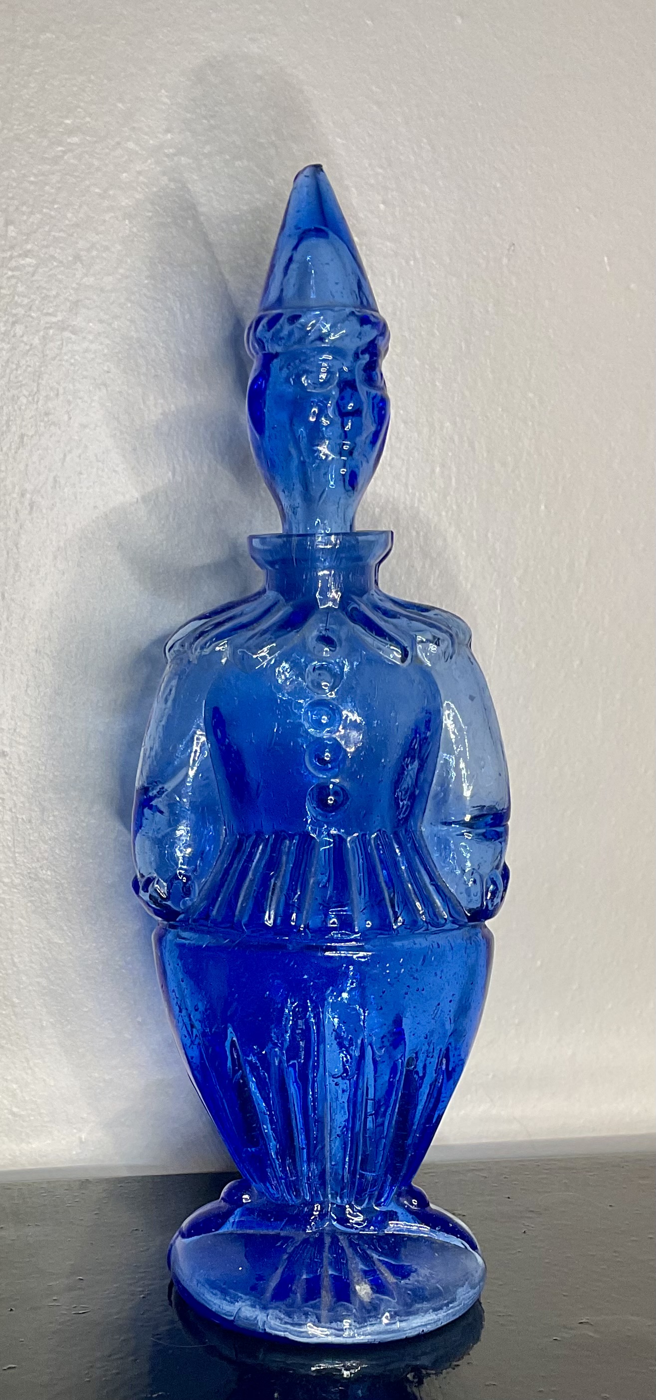 Italian Mid Century Punchinello Glass Decanter