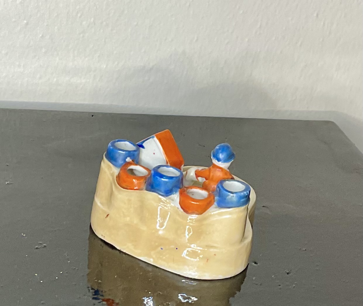 Vintage Porcelain Cigarette Holder Ashtray