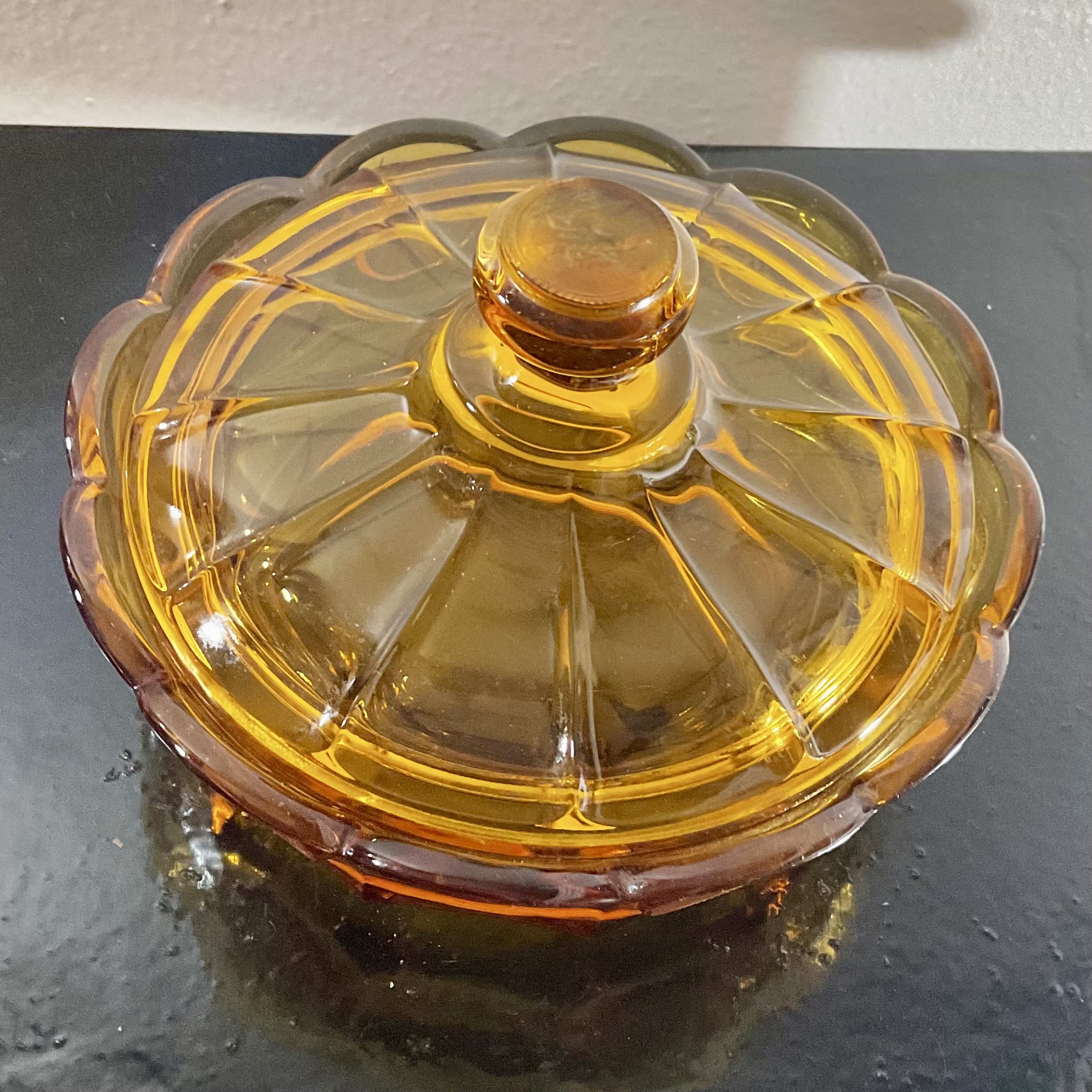 Fostoria Coin Covered Candy Dish