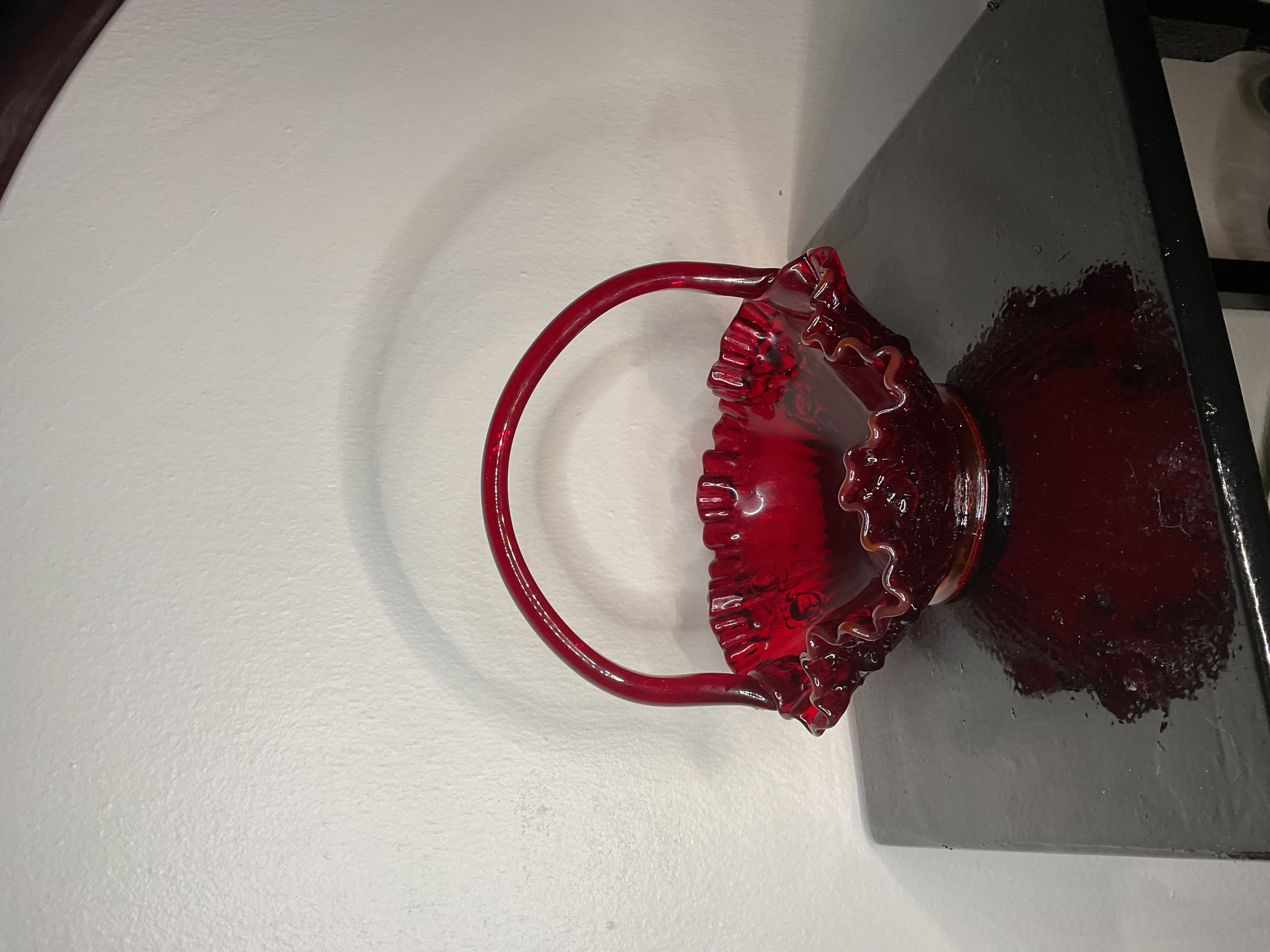 Vintage Fenton Cherry Basket