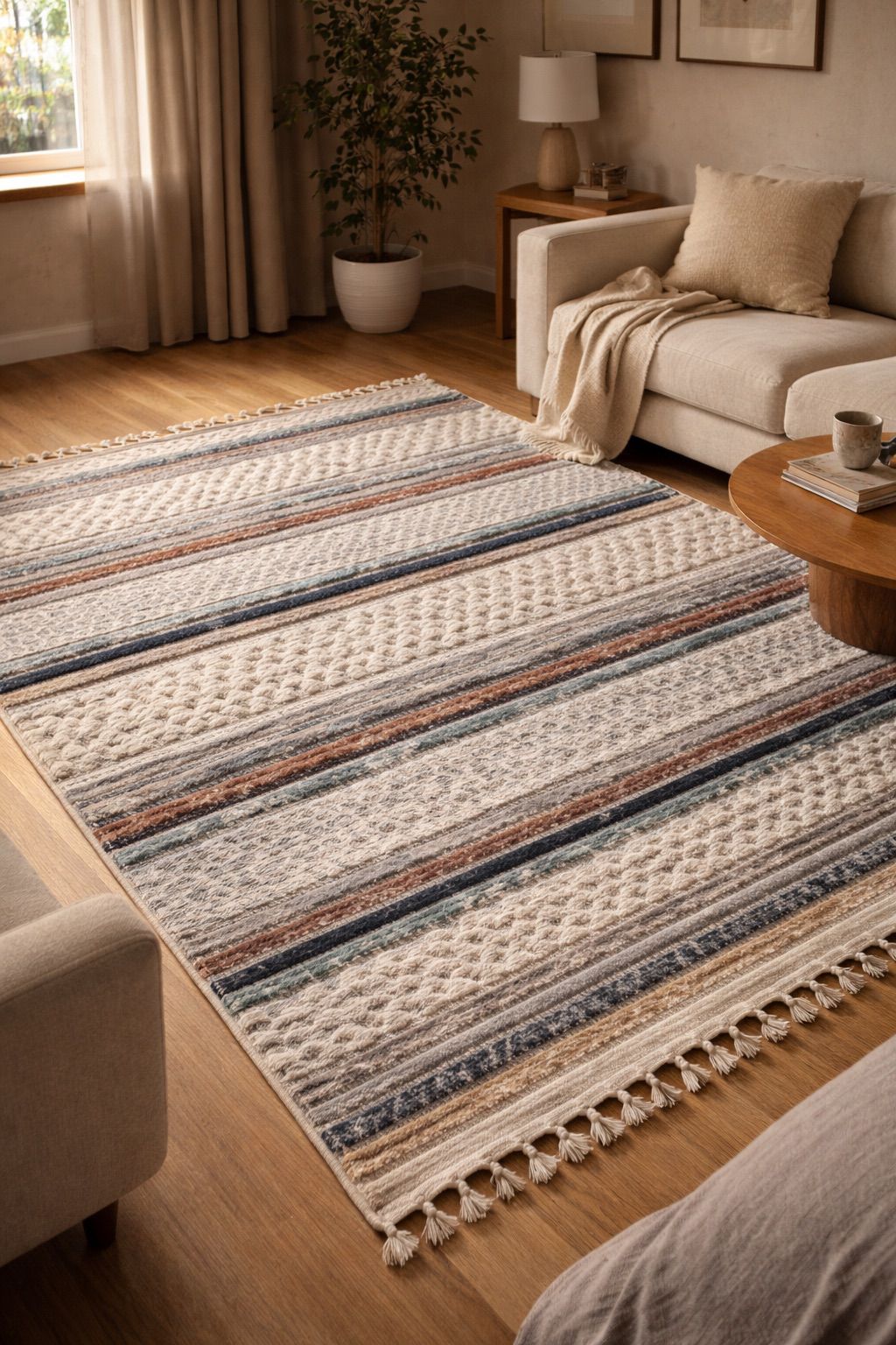 Boho Textured Area Rug