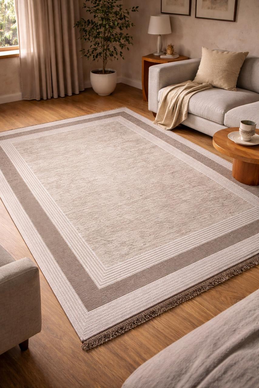 Elegant Beige Living Room Rug