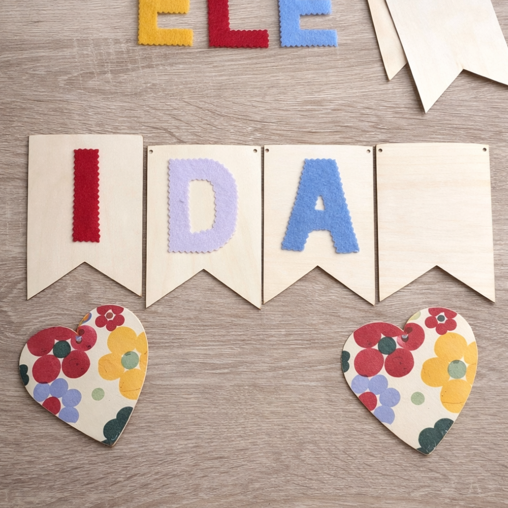 Personalised Nursery Garland – Handmade Baby Name Garland Wall Decor