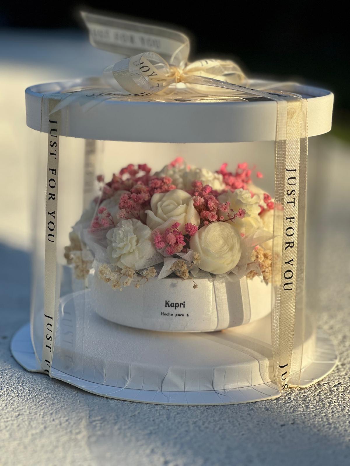 Bouquet de Velas Aromáticas en Base de Yesocreto Artesanal