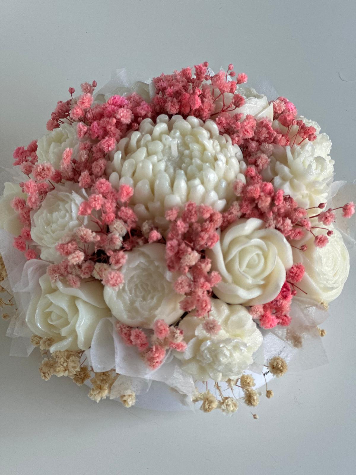 Bouquet de Velas Aromáticas en Base de Yesocreto Artesanal