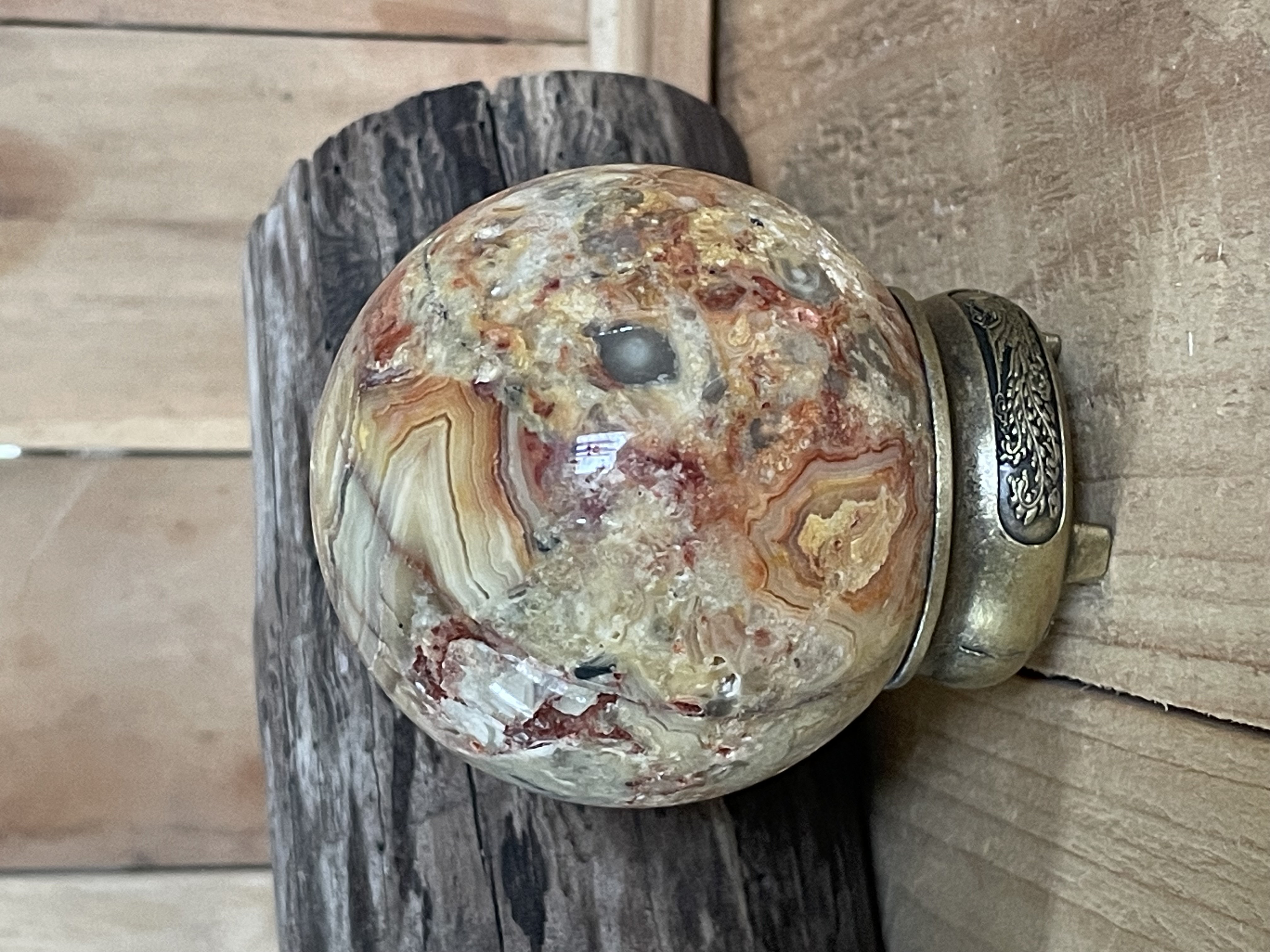 Sphere agate crazy lace