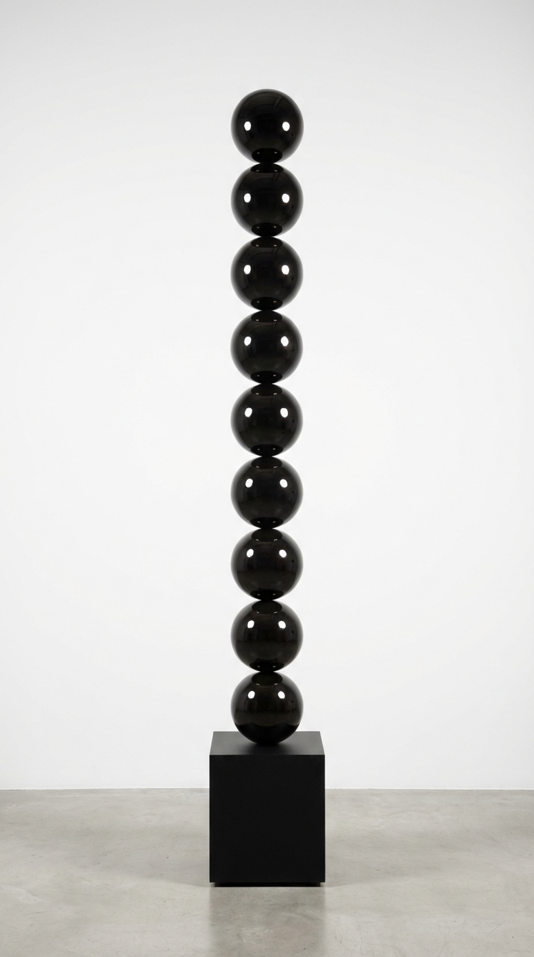 Vertical Sphere Sculpture