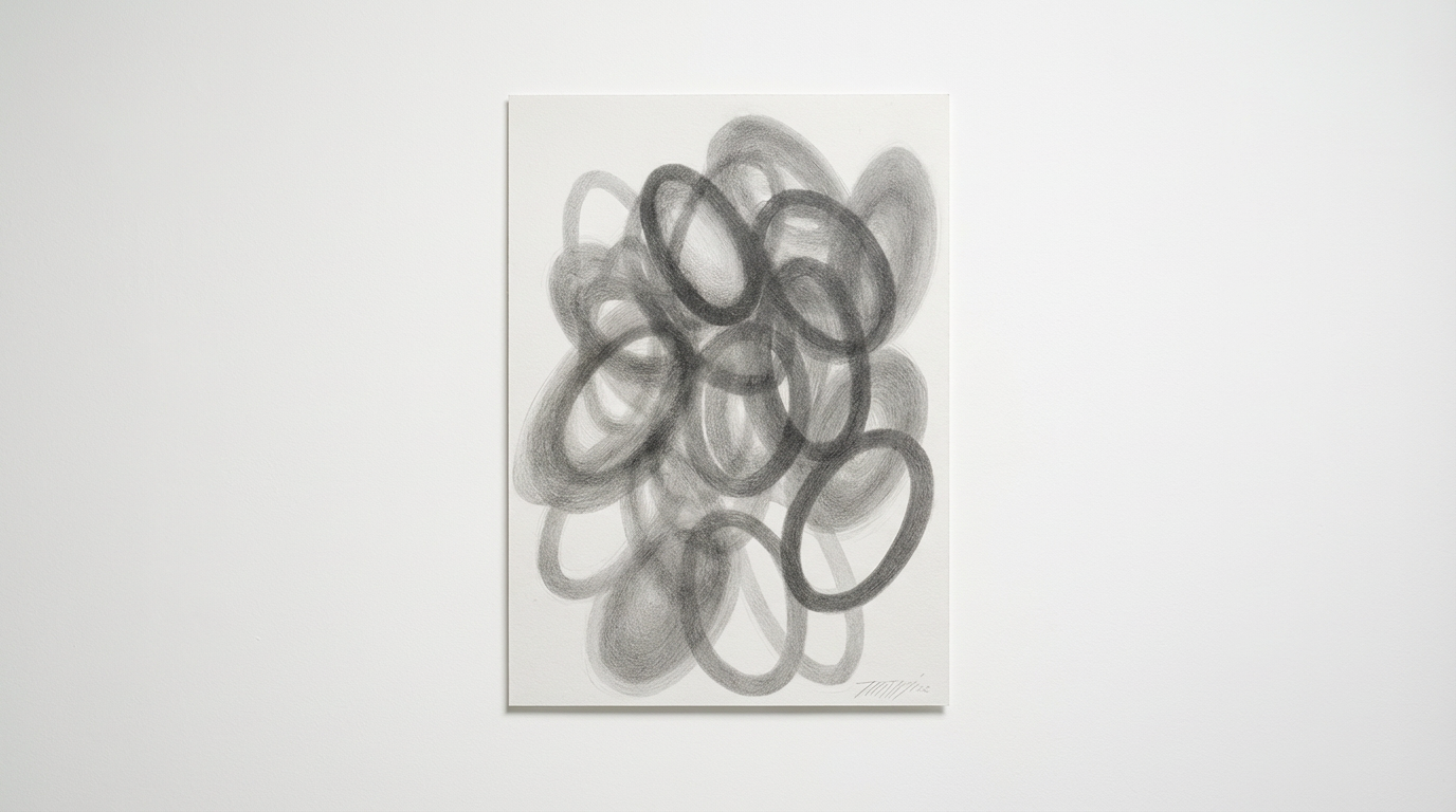 Monochrome Abstract Art Print