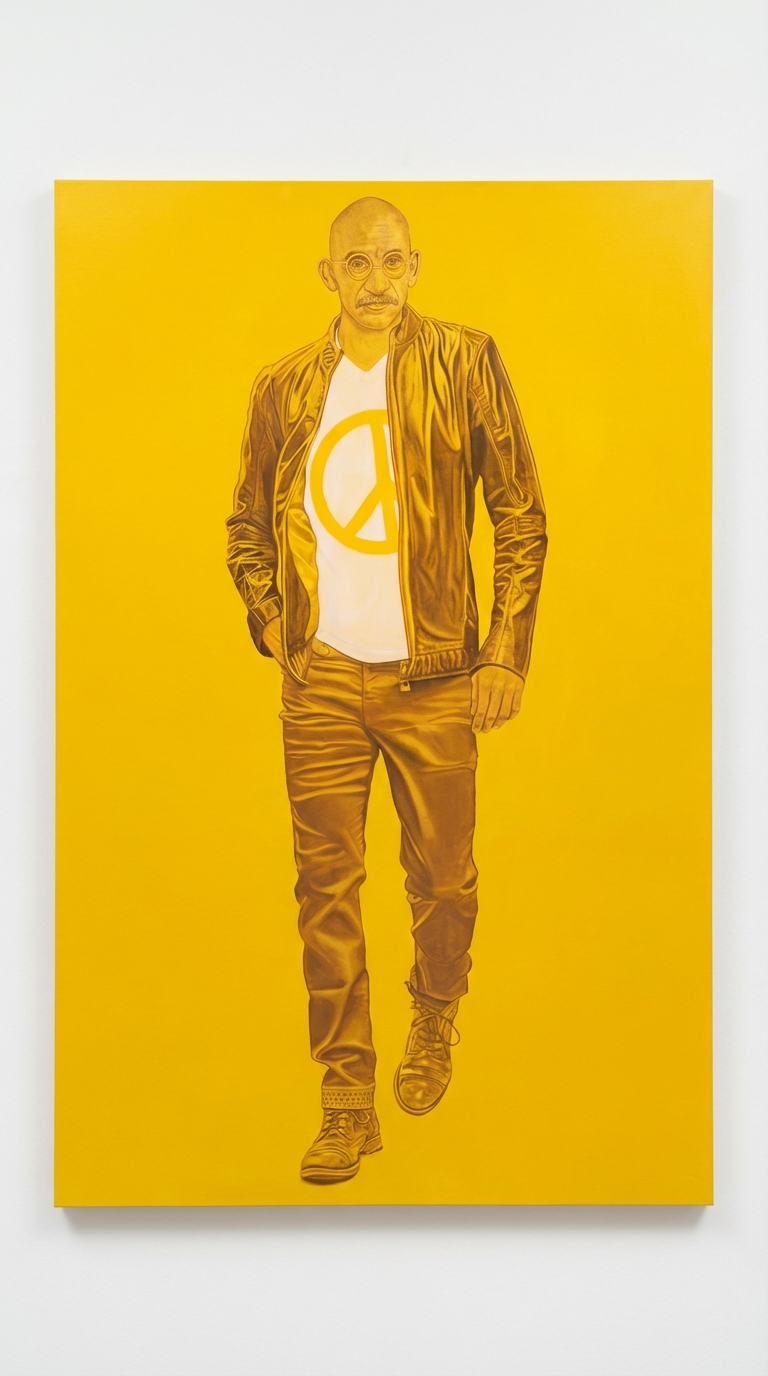 Modern Yellow Portrait Canvas