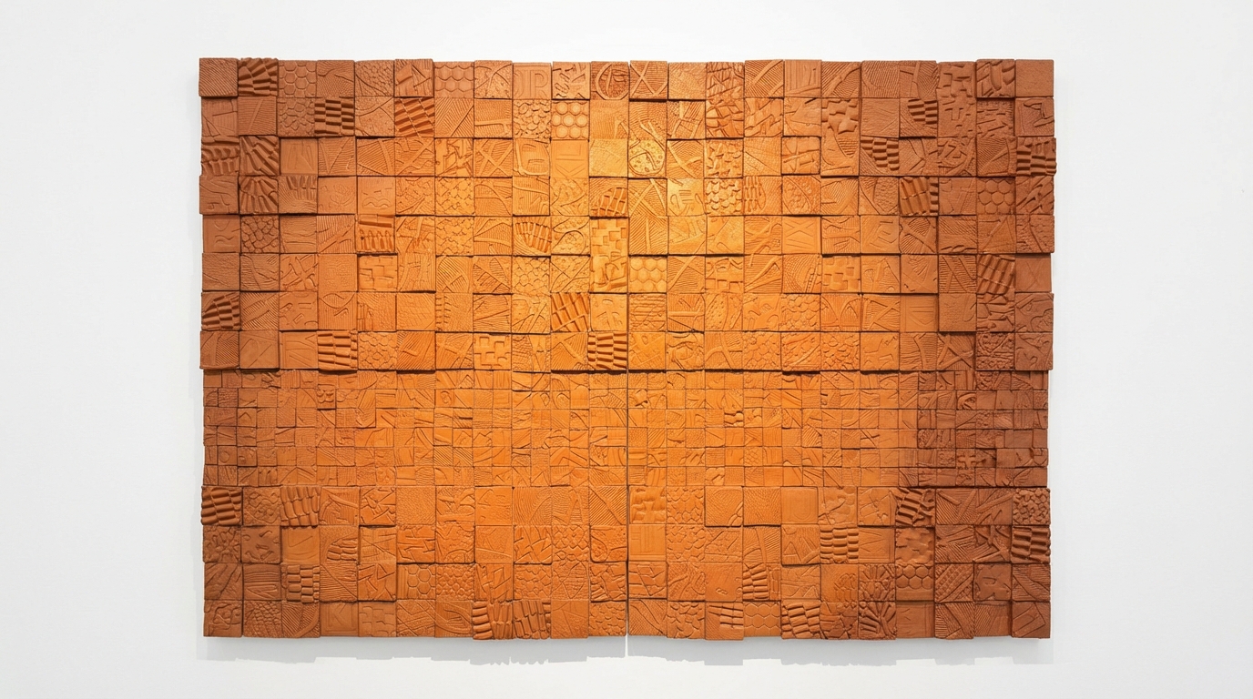Textured Terracotta Wall Art