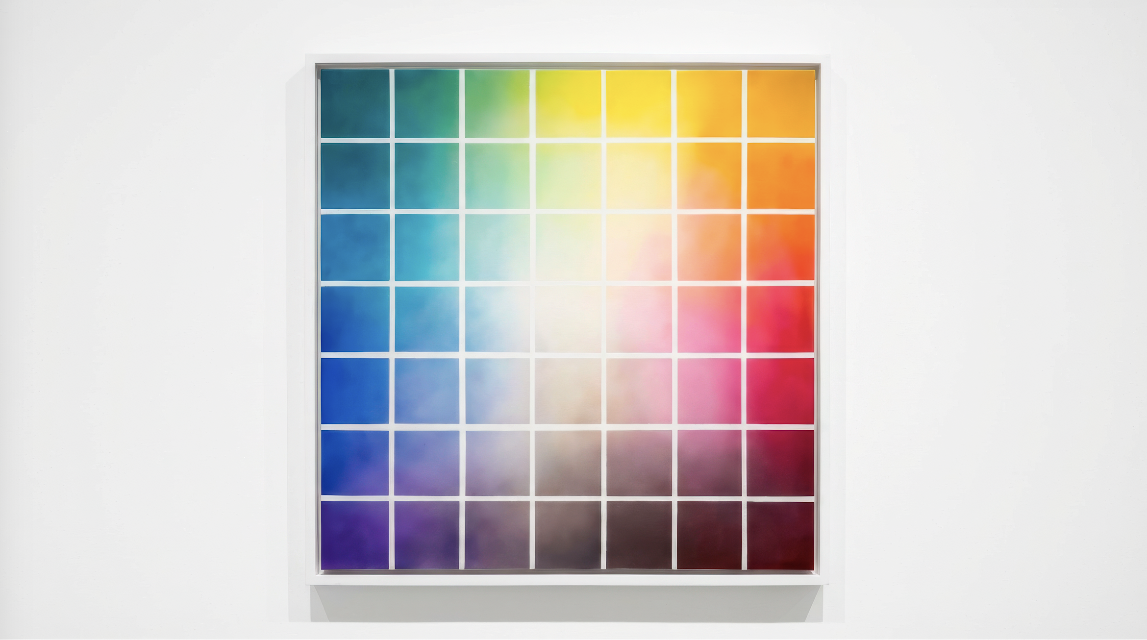 Vibrant Color Grid Wall Art