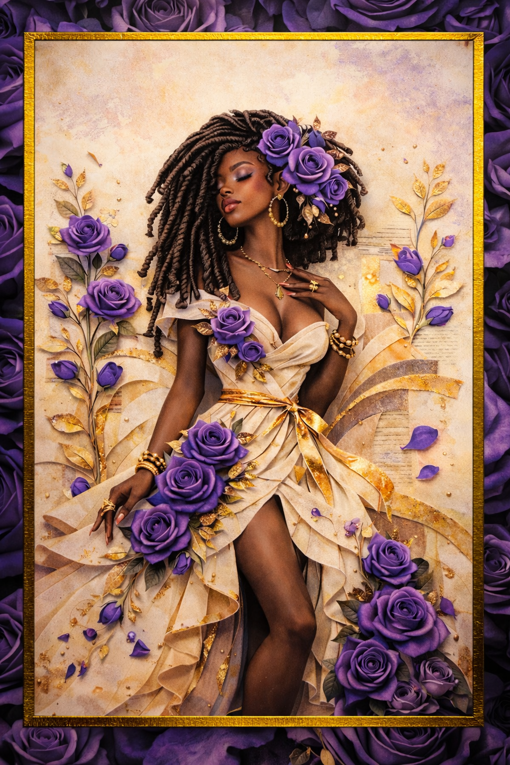 Royal Purple Rose greeting card