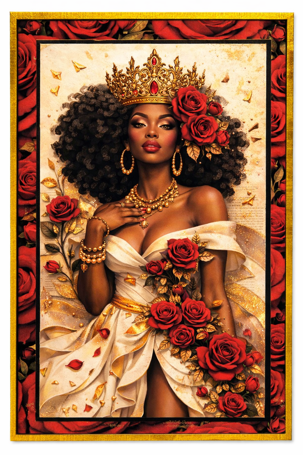 Queen of Roses greeting card