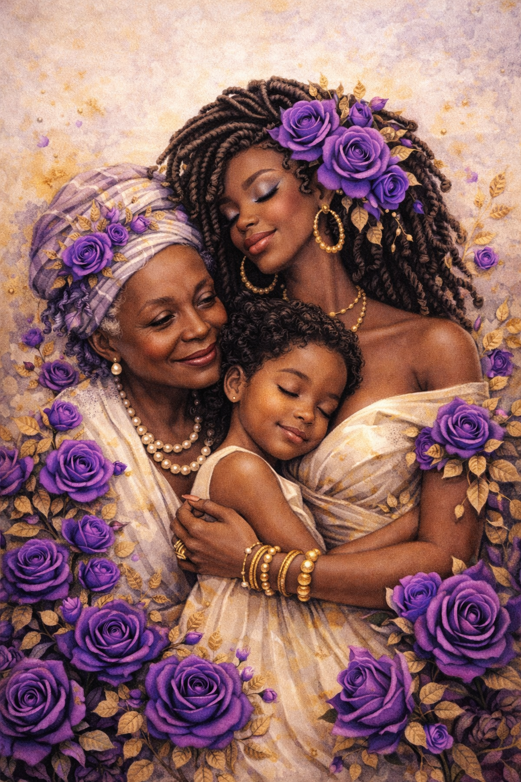 African Family greeting card