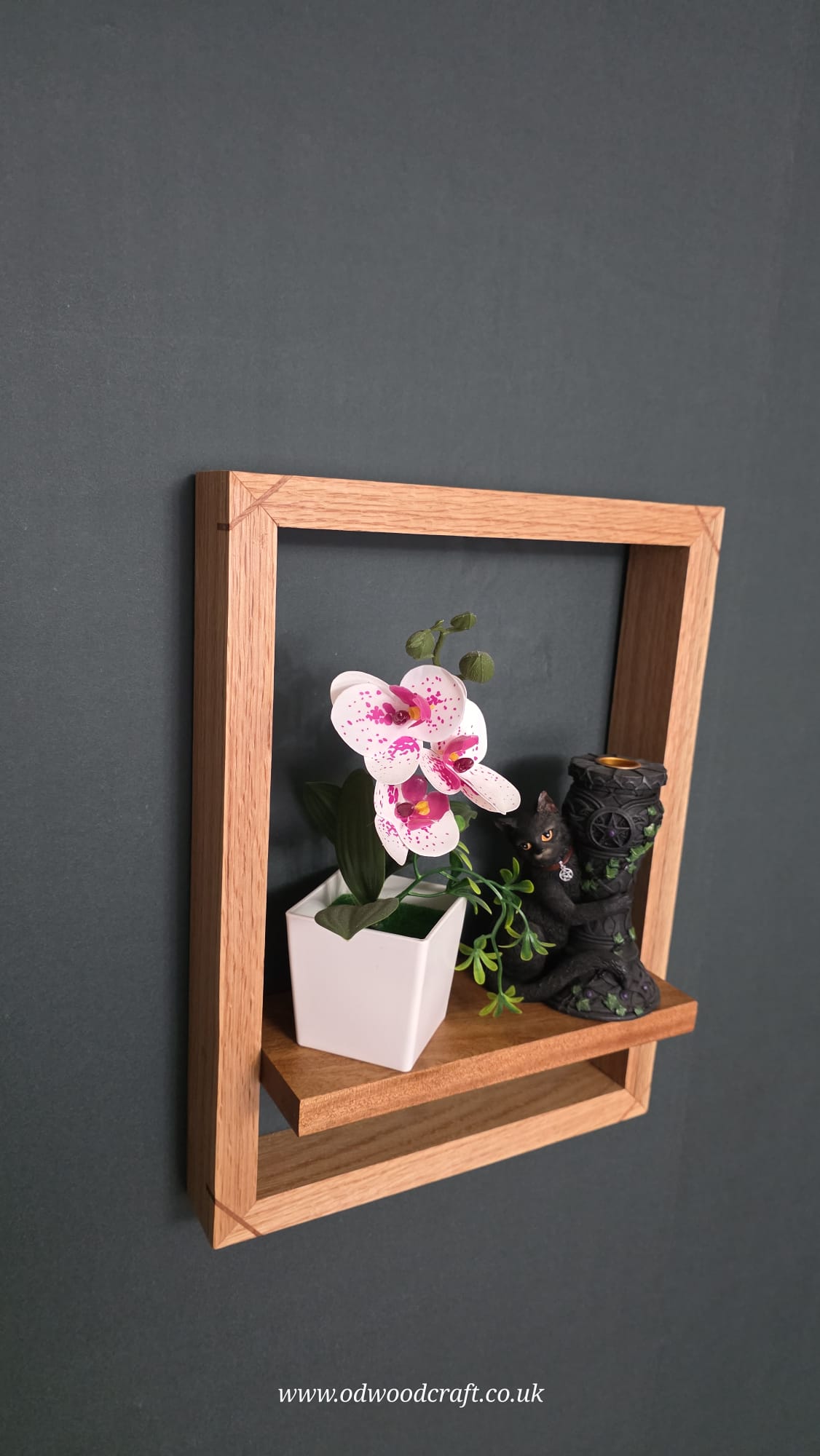 Solid Oak Floating Shelf 30x40cm | Handmade Wall Shelf 