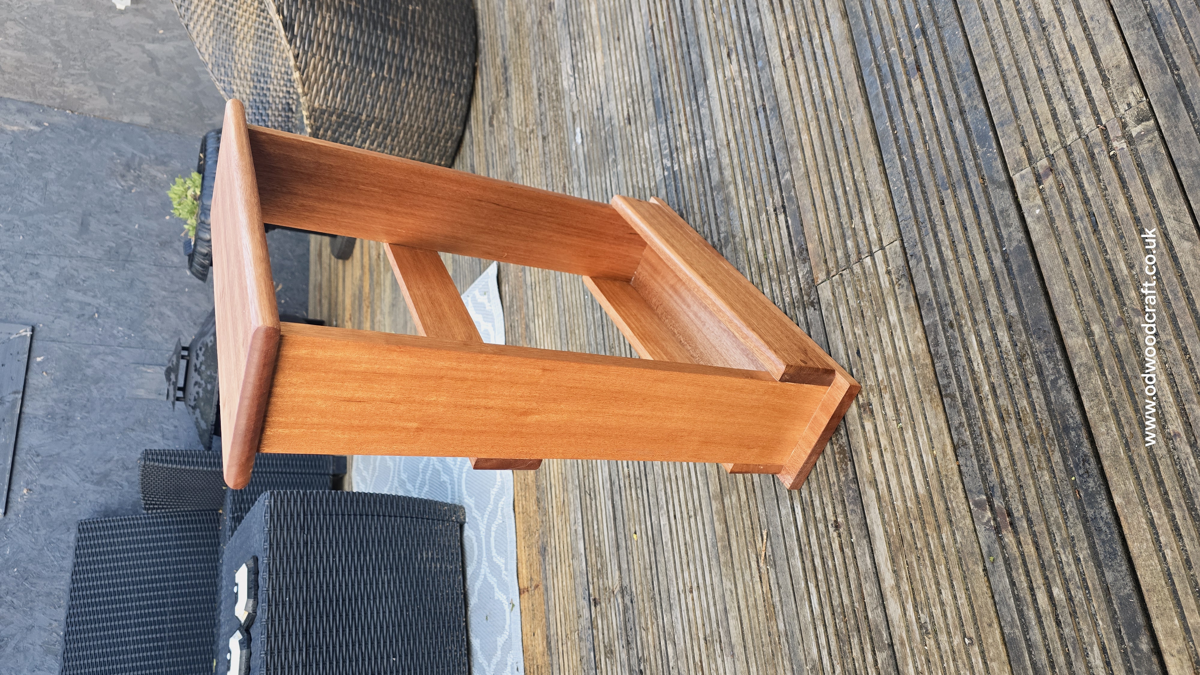 Handmade Sofa Side Table – Solid Meranti Wood