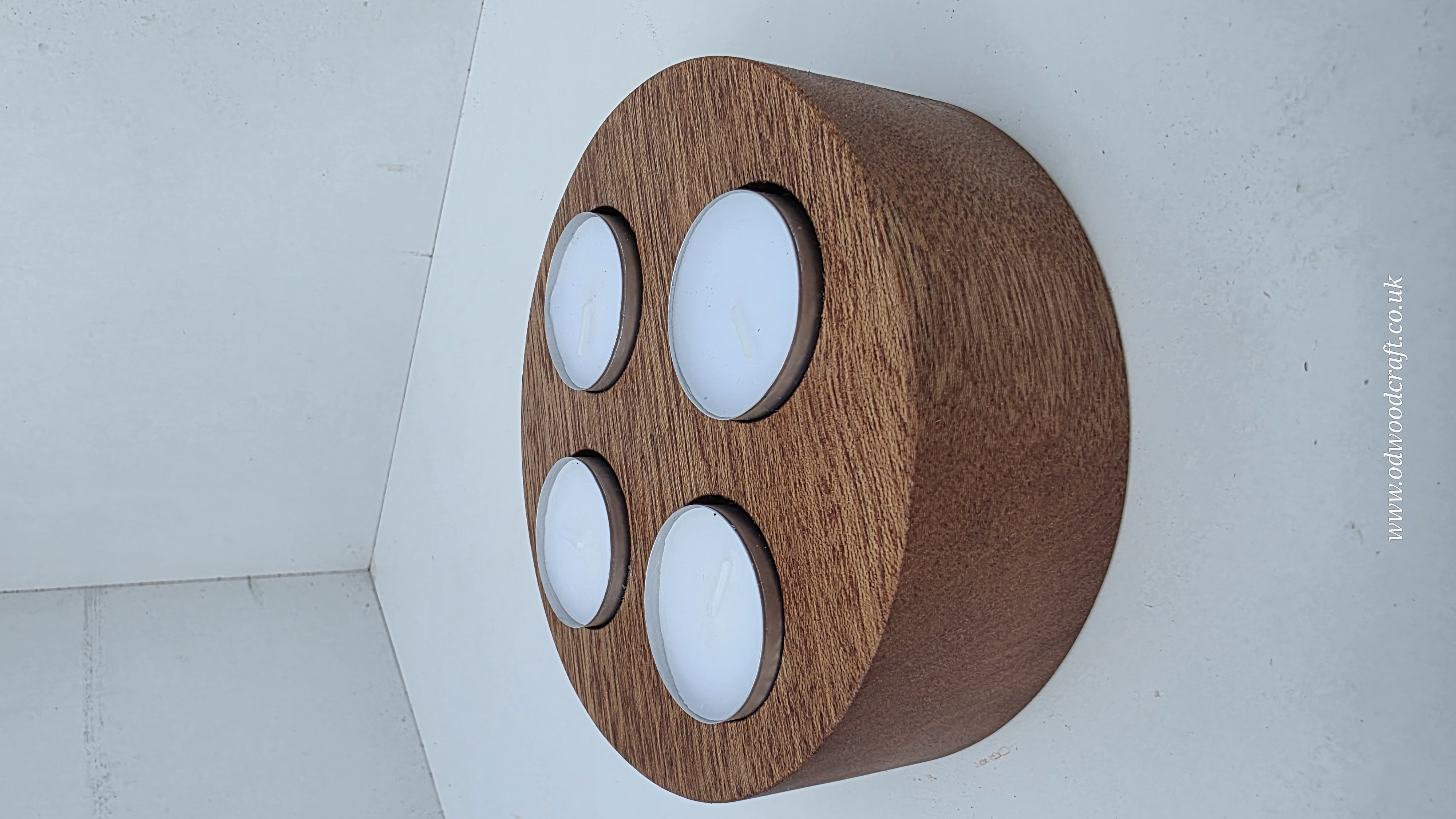 Solid meranti Wood Candle Holder | 4 Tealight Holder 