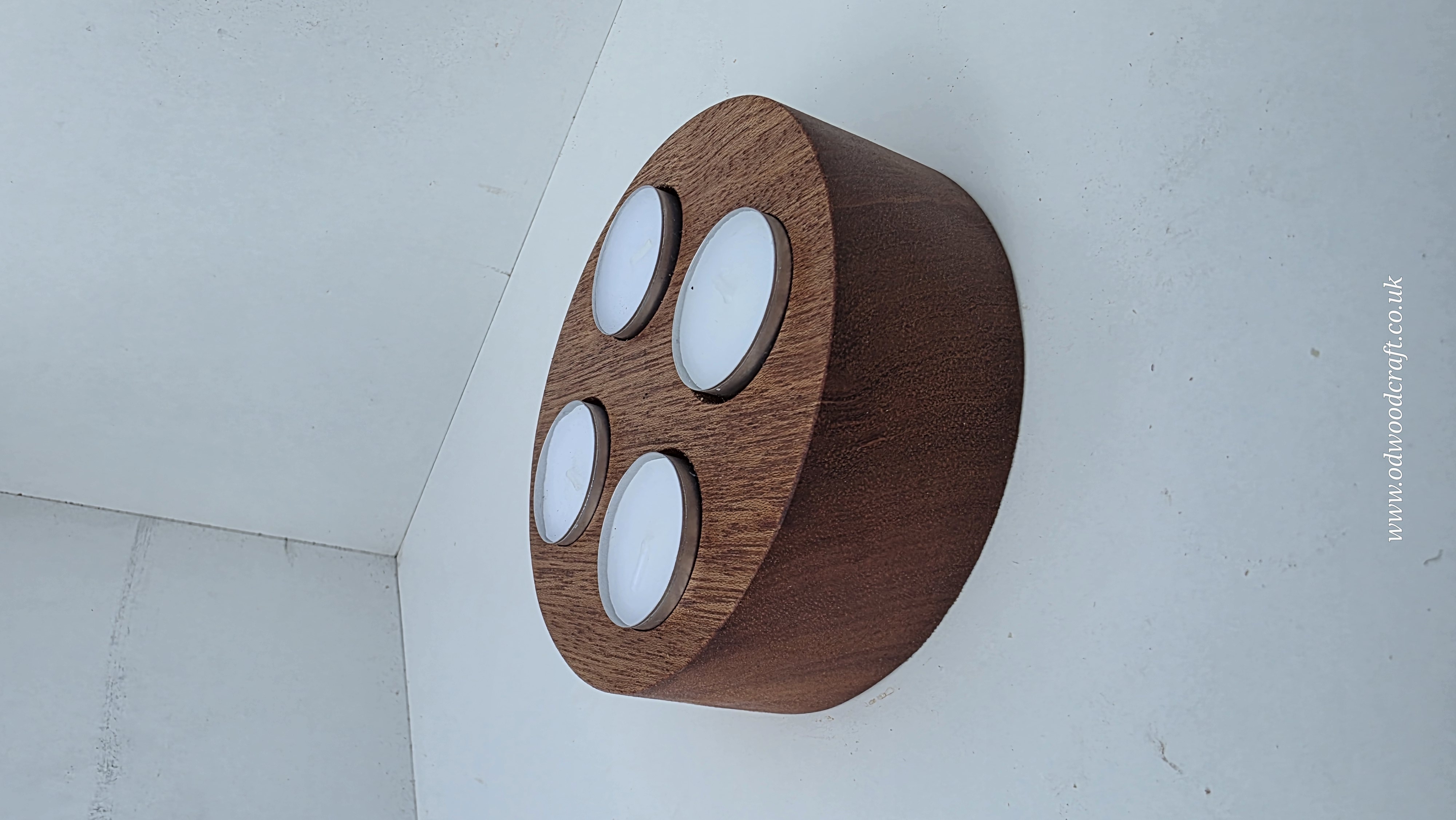 Solid meranti Wood Candle Holder | 4 Tealight Holder 