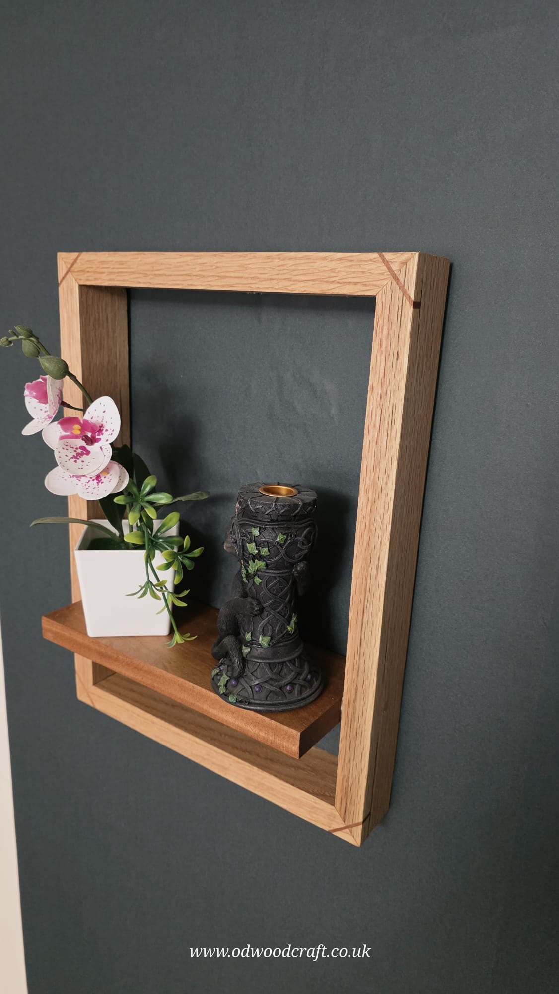 Solid Oak Floating Shelf 30x40cm | Handmade Wall Shelf 