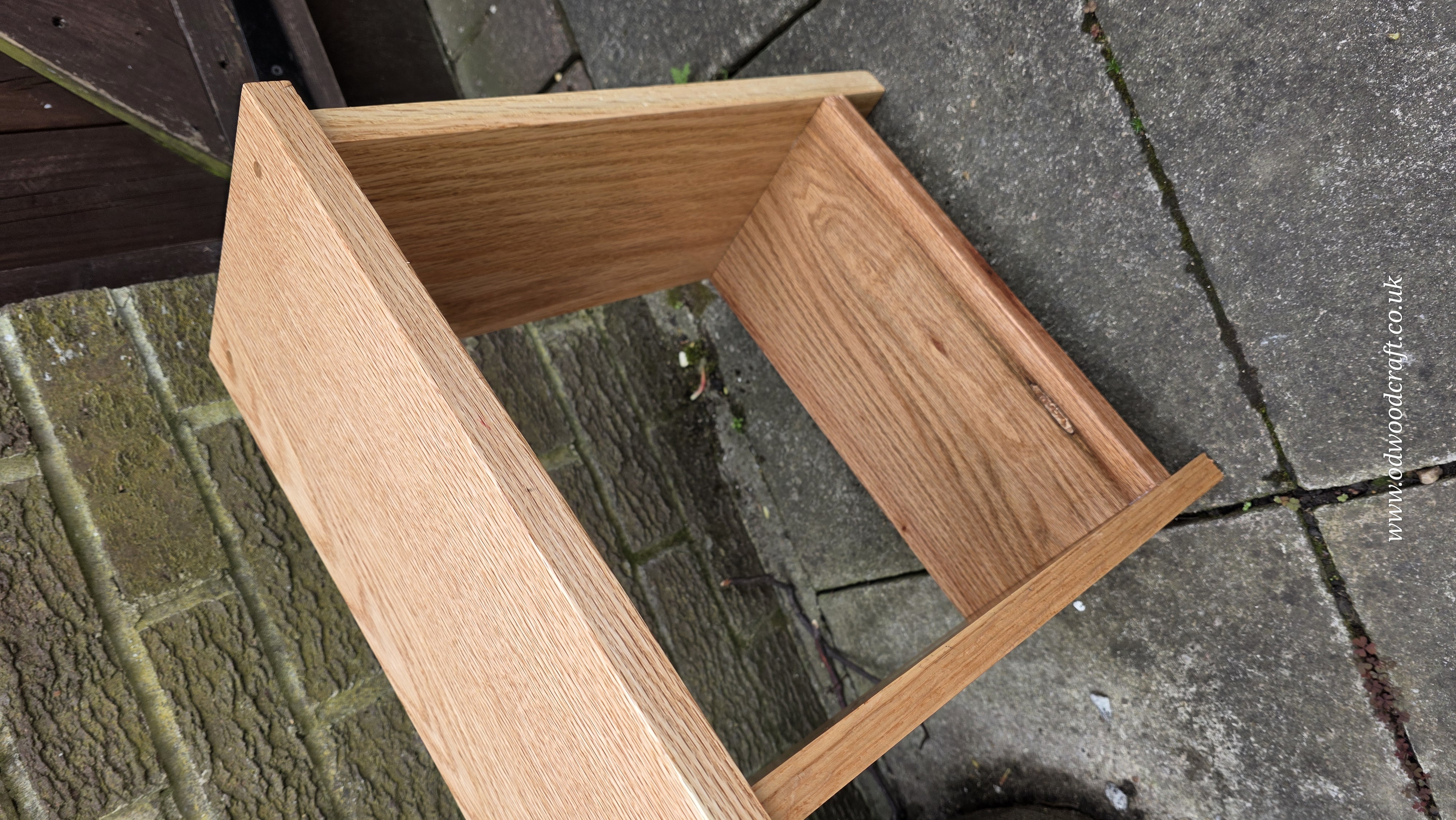 Reclaimed Oak Side Table, Rustic Bedside Nightstand, Solid Wood Furniture