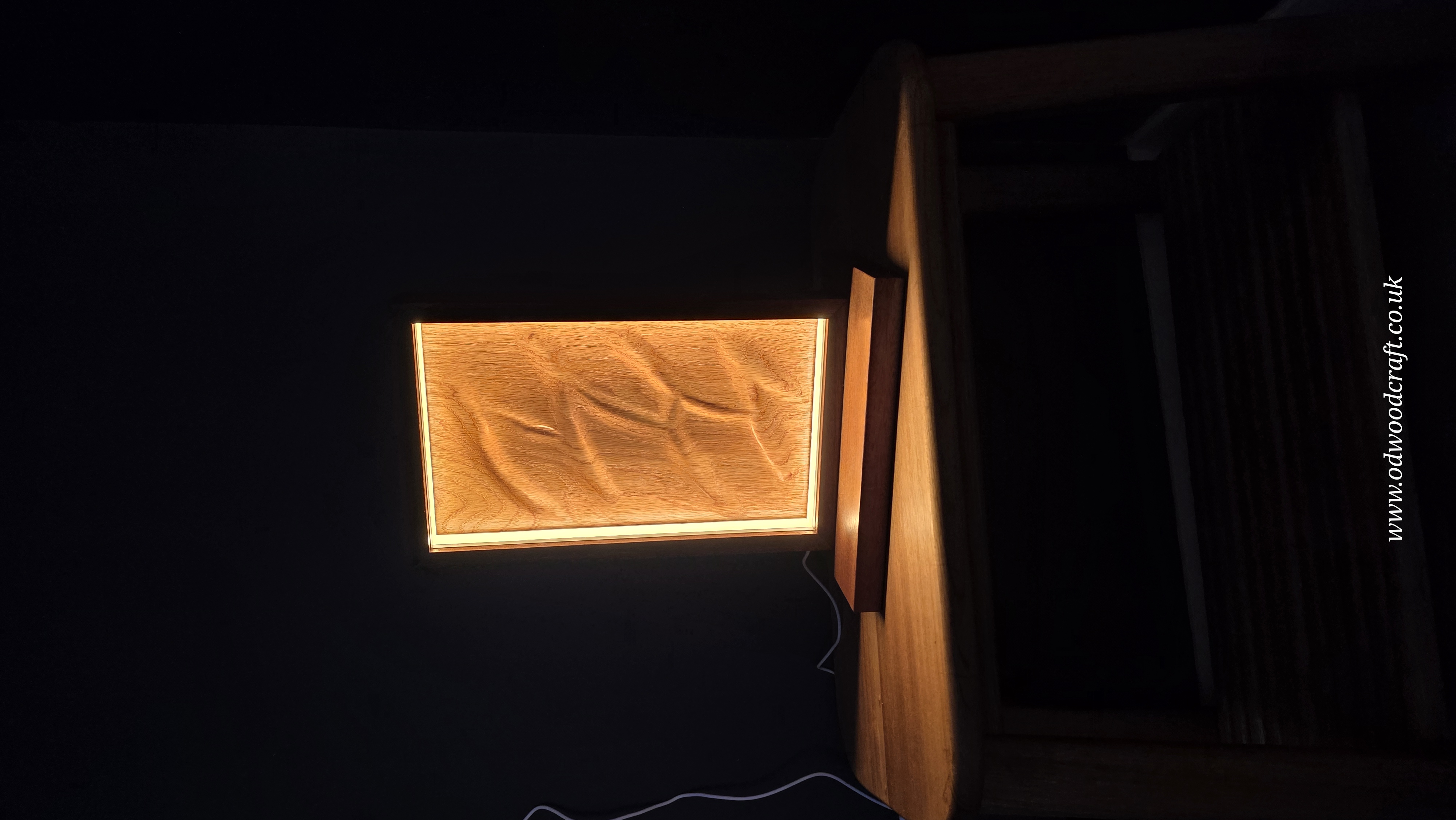 Handmade Wooden LED Lamp | Meranti, Sapele & Oak | USB Powered | Modern Ambient Desk Light Made to order 