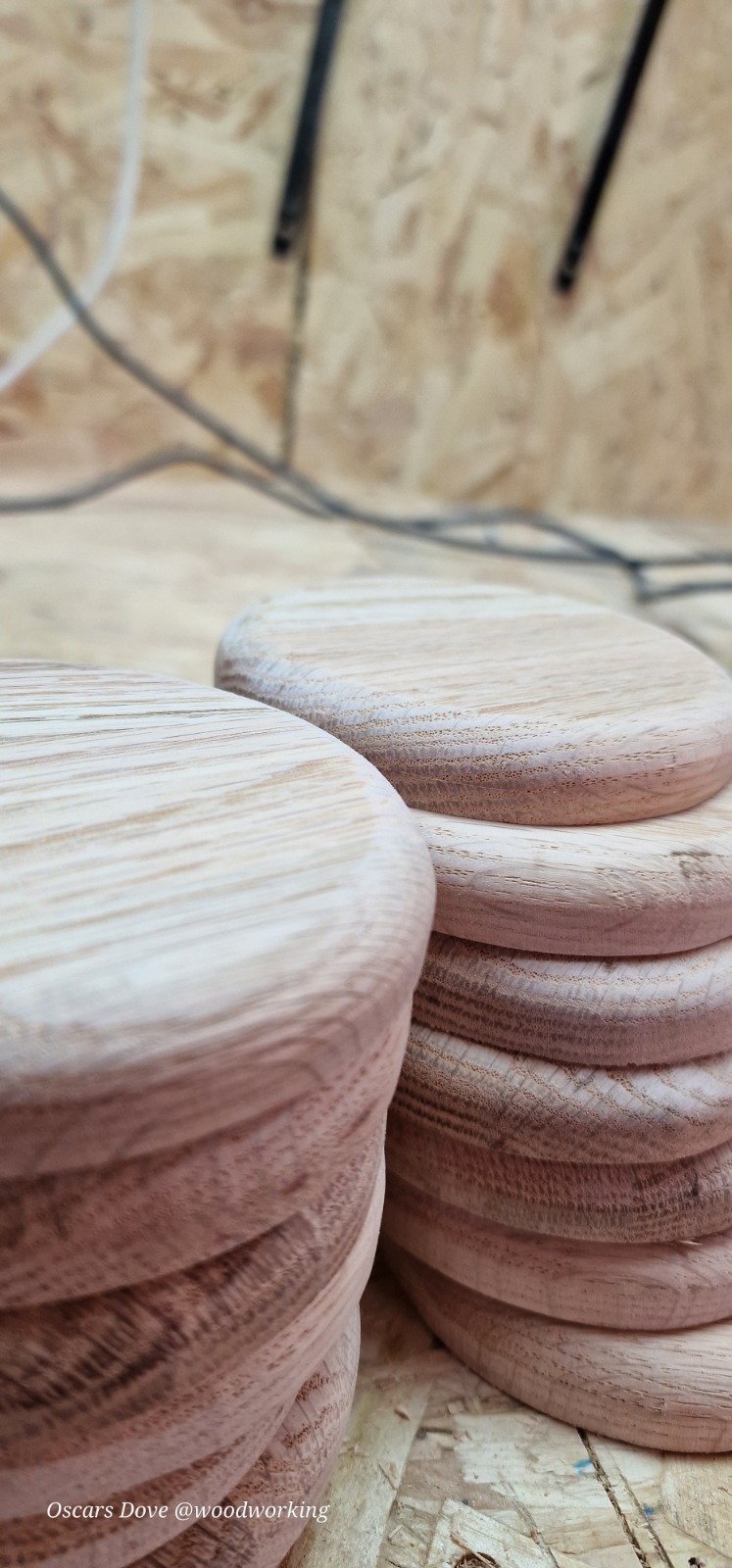 Solid Oak Round Coasters 10cm – Bulk Buy Wooden Coaster Blanks 