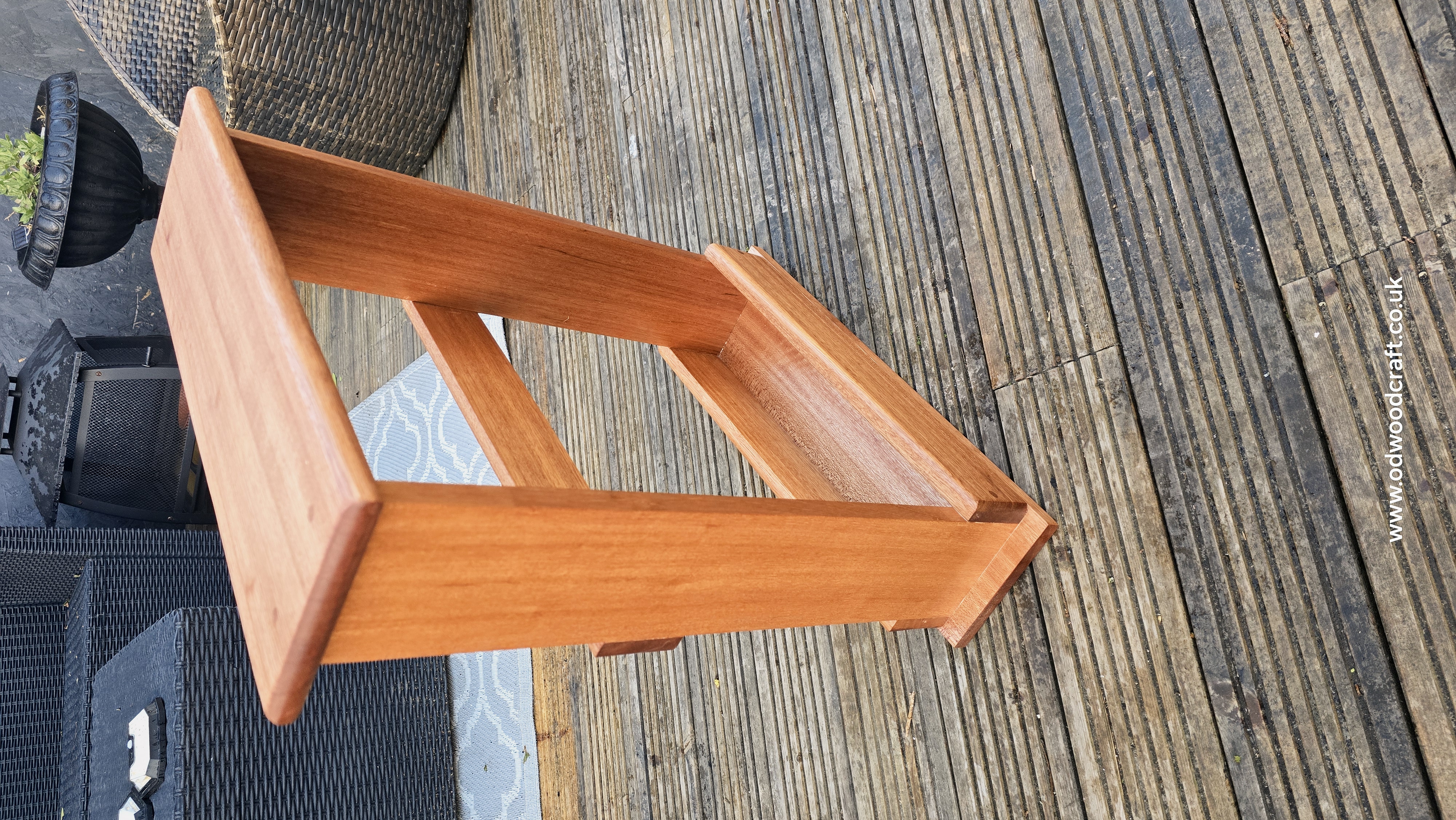 Handmade Sofa Side Table – Solid Meranti Wood