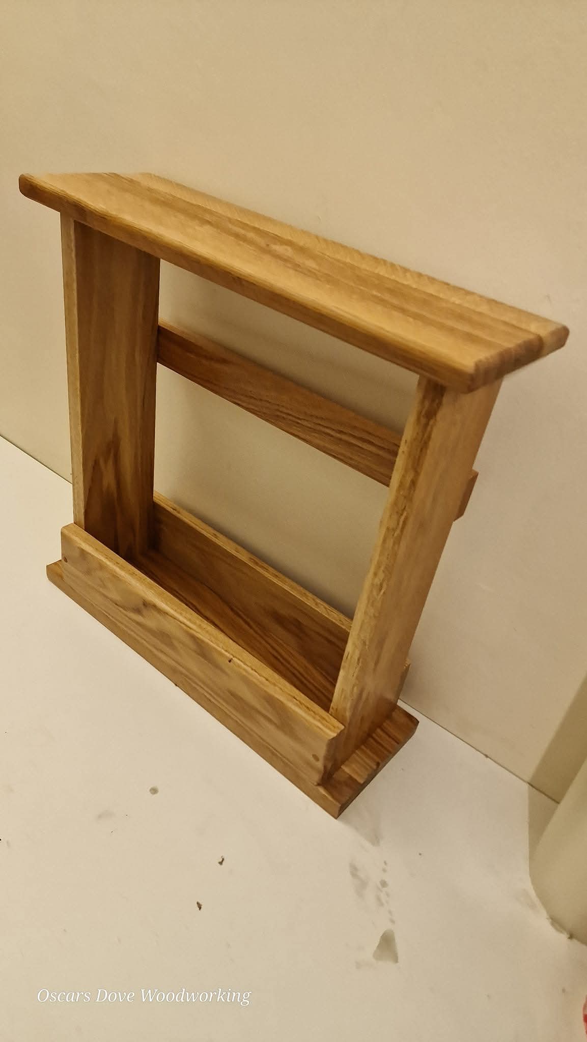 Oak Sofa Side Table | Slim End Table 15cm Deep | Solid 22mm Oak