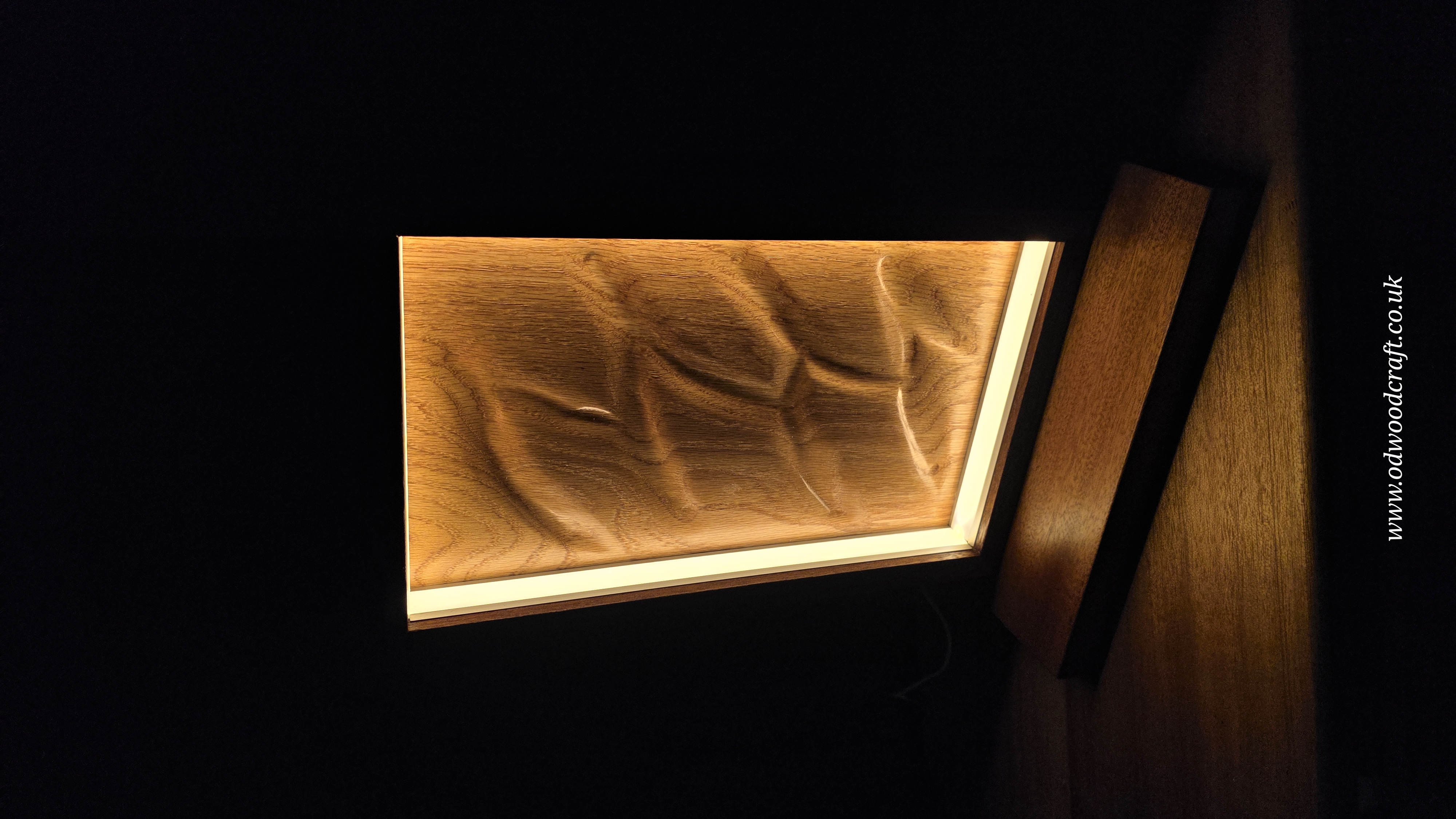 Handmade Wooden LED Lamp | Meranti, Sapele & Oak | USB Powered | Modern Ambient Desk Light Made to order 
