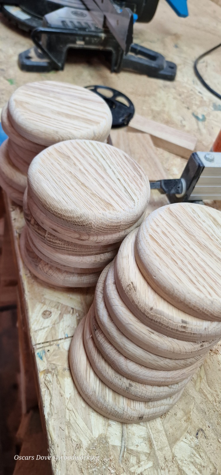 Solid Oak Round Coasters 10cm – Bulk Buy Wooden Coaster Blanks 