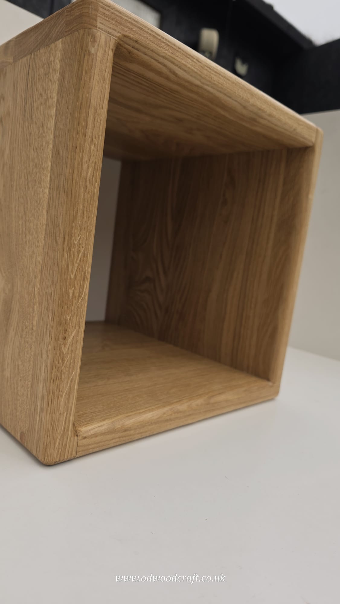Solid Oak Cube Shelves 30cm | Floor Standing Storage Cubes x 1