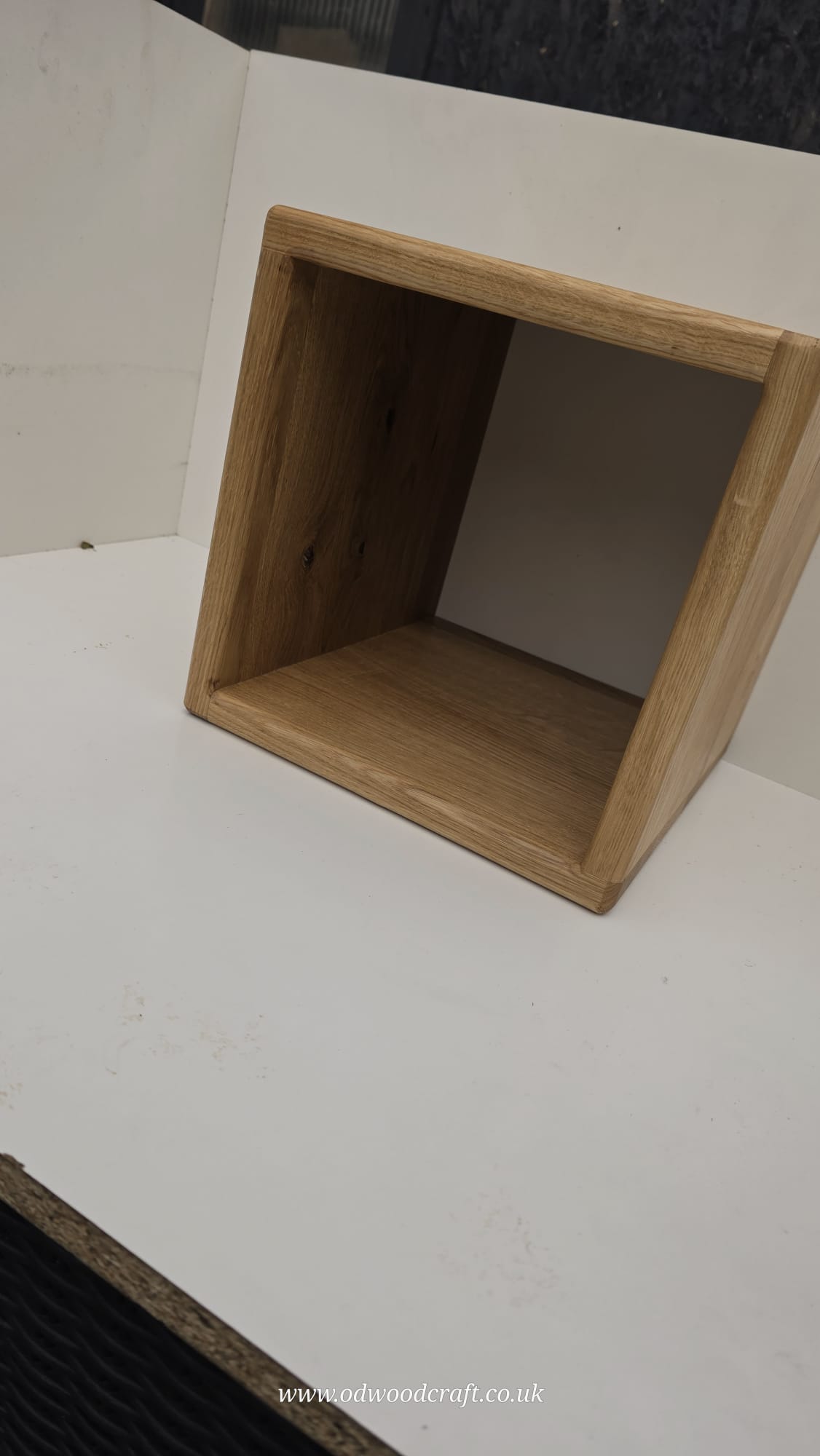 Solid Oak Cube Shelves 30cm | Floor Standing Storage Cubes x 1