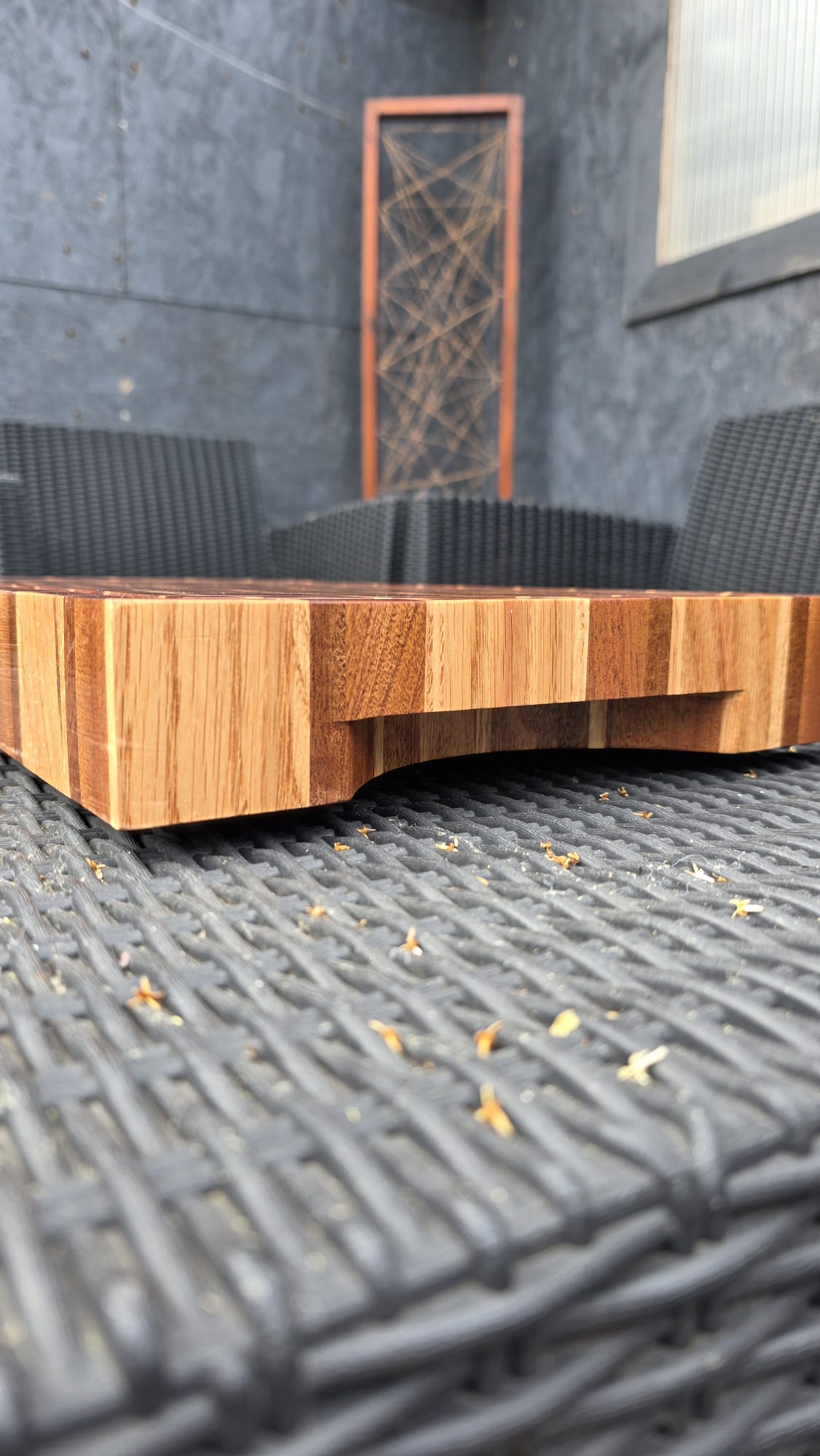 Handmade Basket Weave End Grain Chopping Board | Solid Oak & Sapele Butcher Block | Premium Wooden Cutting Board | Made to Order | 45 x 27 x 5 cm