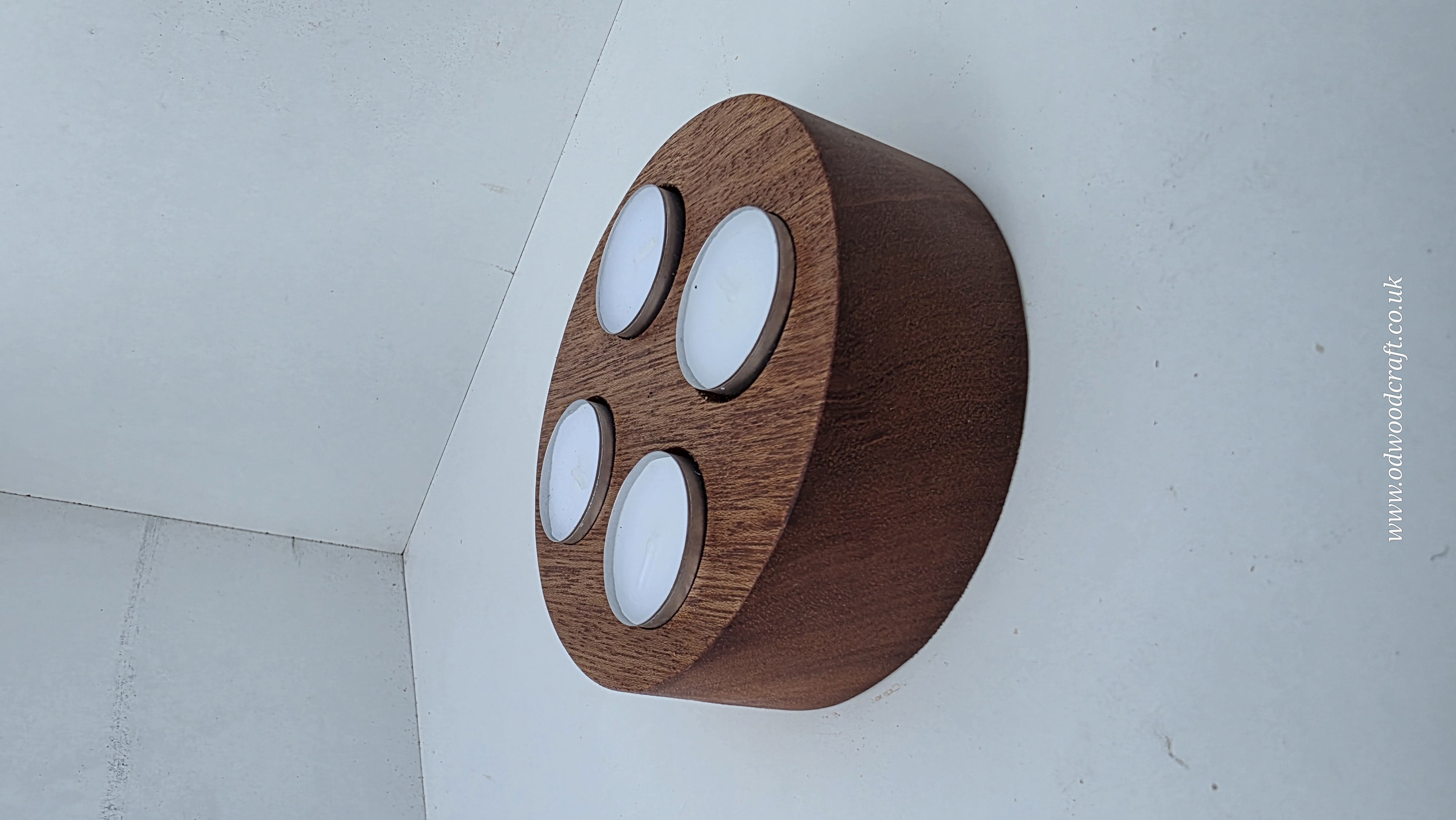 Solid meranti Wood Candle Holder | 4 Tealight Holder 