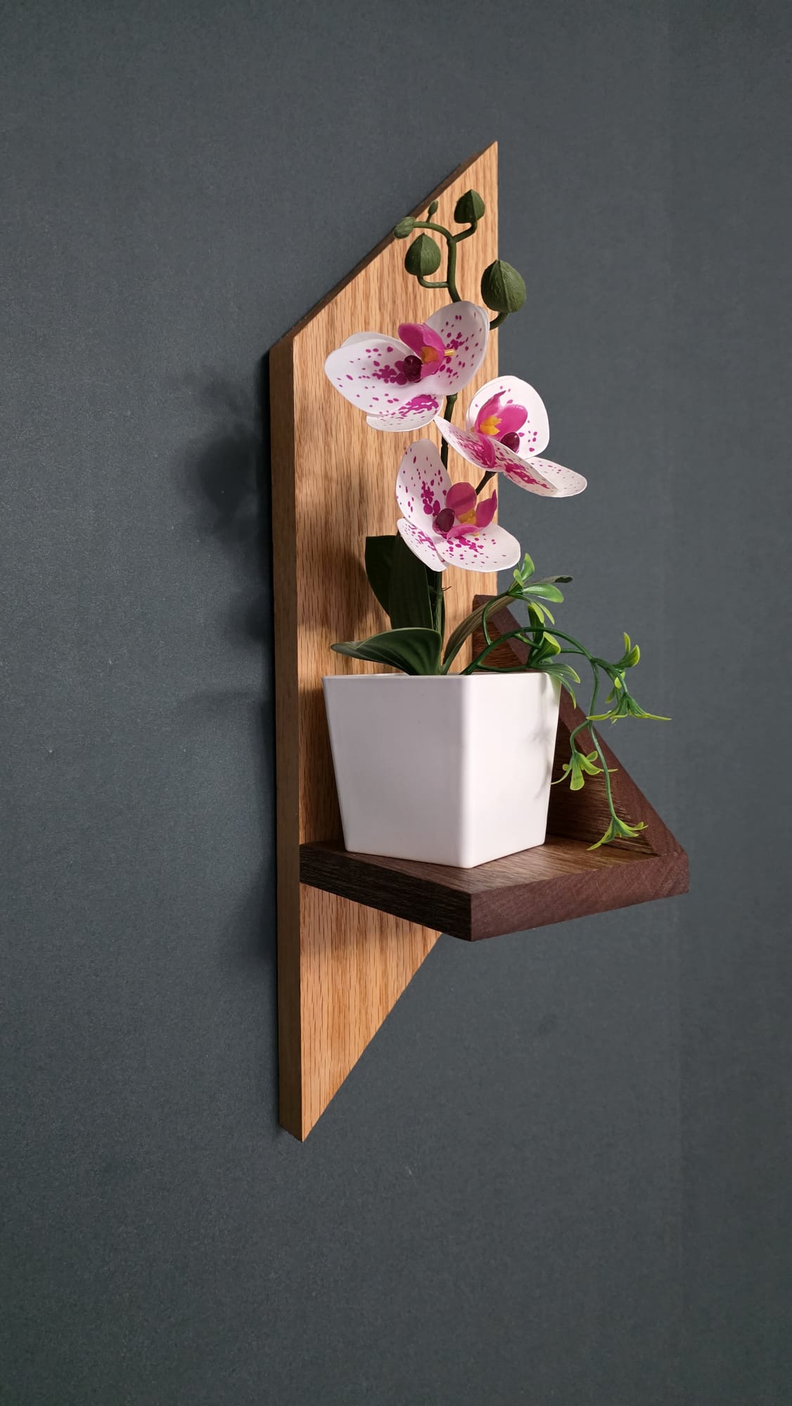 Oak & Meranti Wall Shelf Set | Modern Floating Shelves 