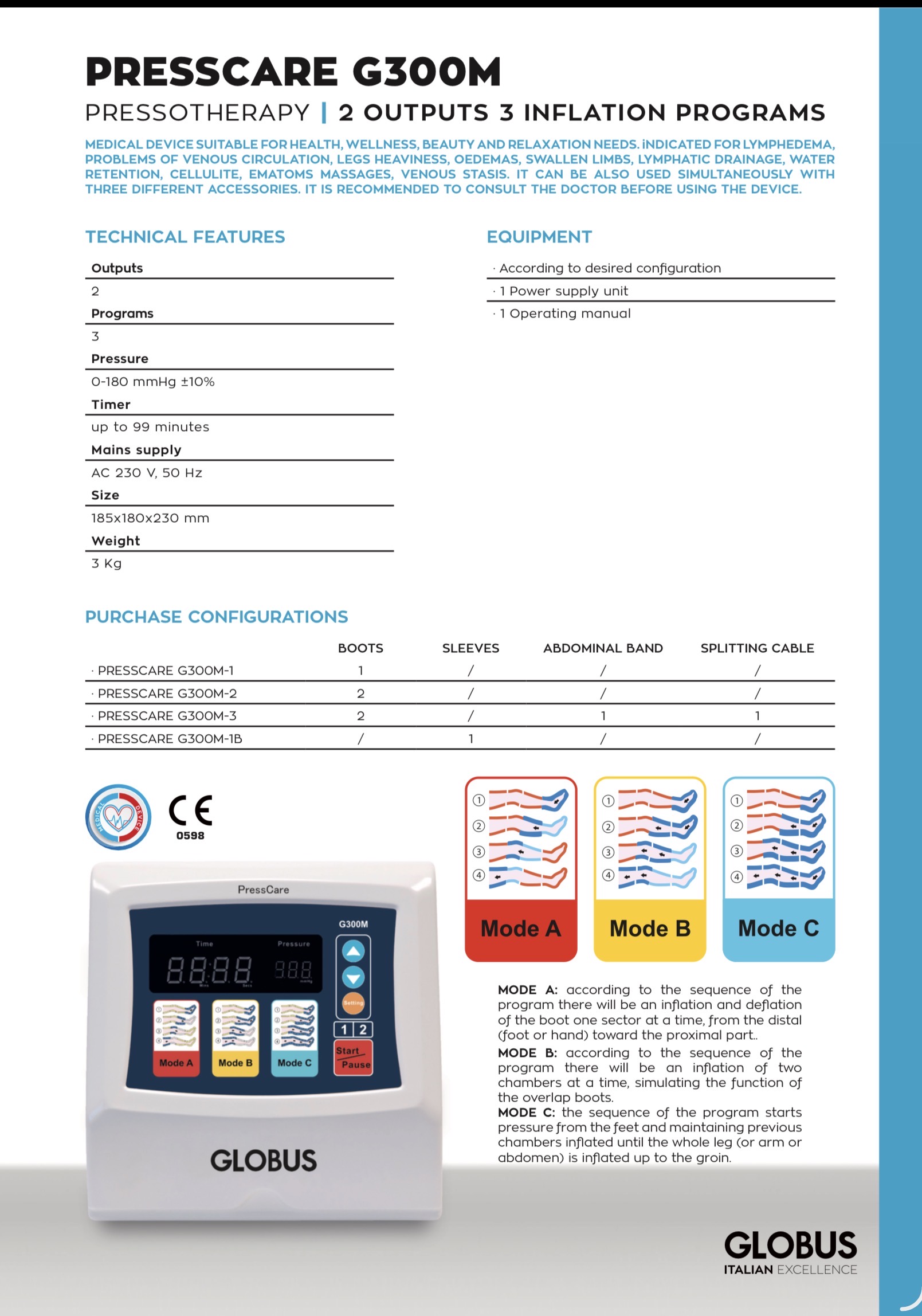 Presscare G300M (1 arm sleeve)