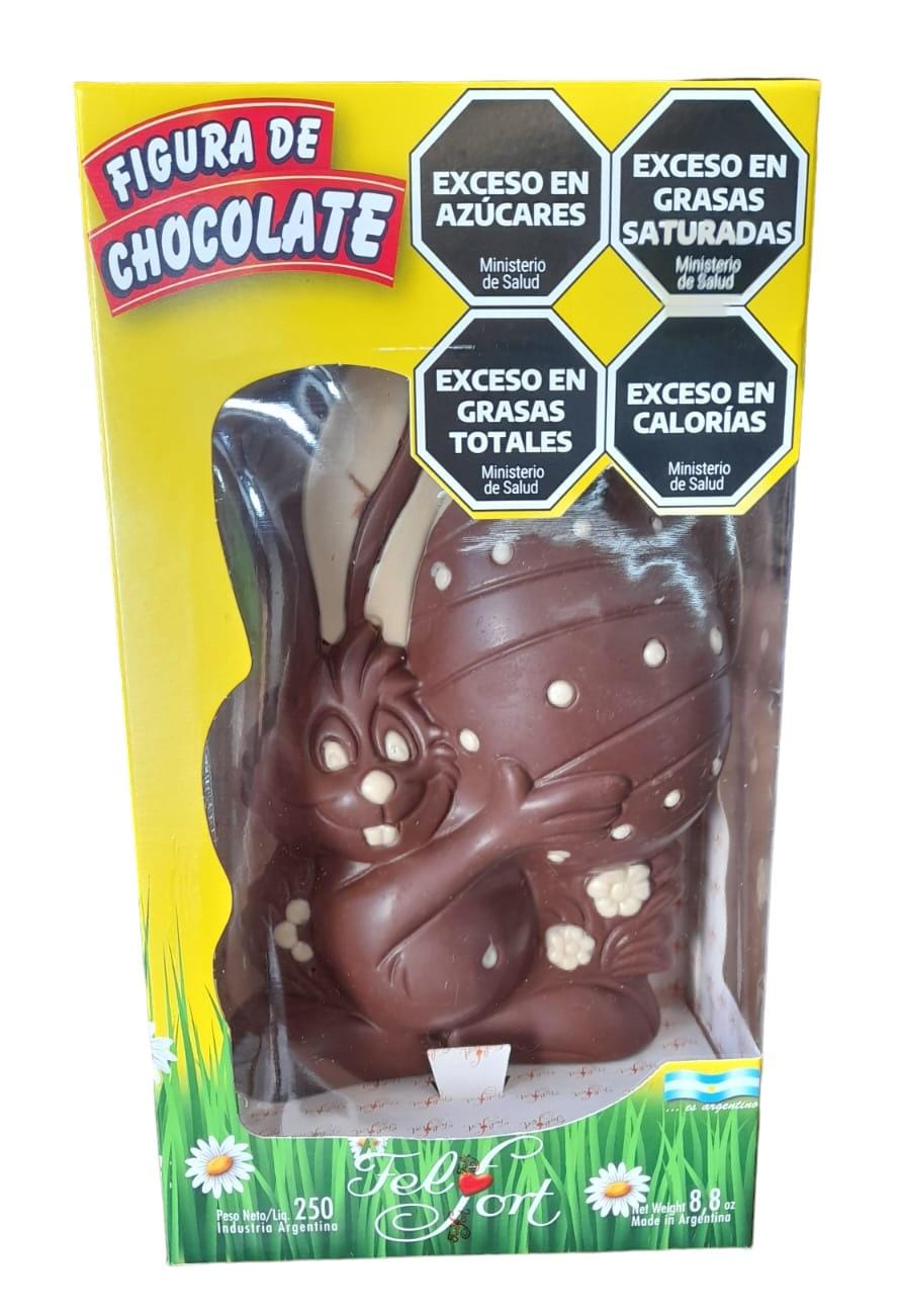 Conejo con huevo chocolate con leche 250gr. Felfort