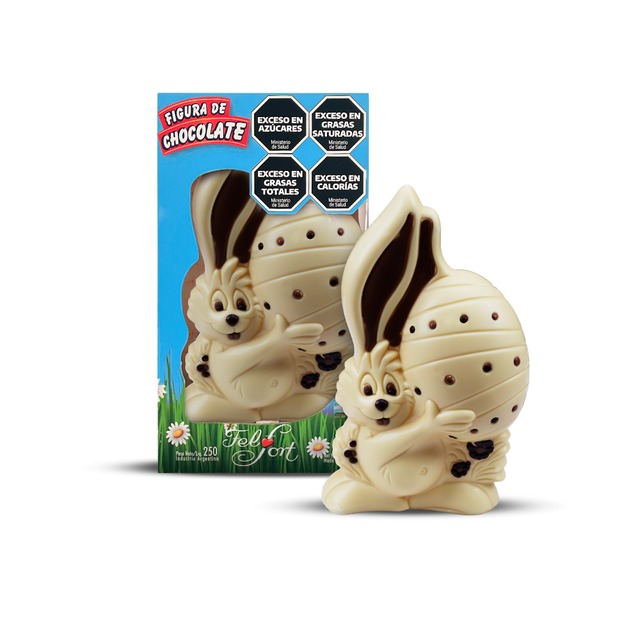 Conejo con huevo chocolate blanco 250gr. Felfort